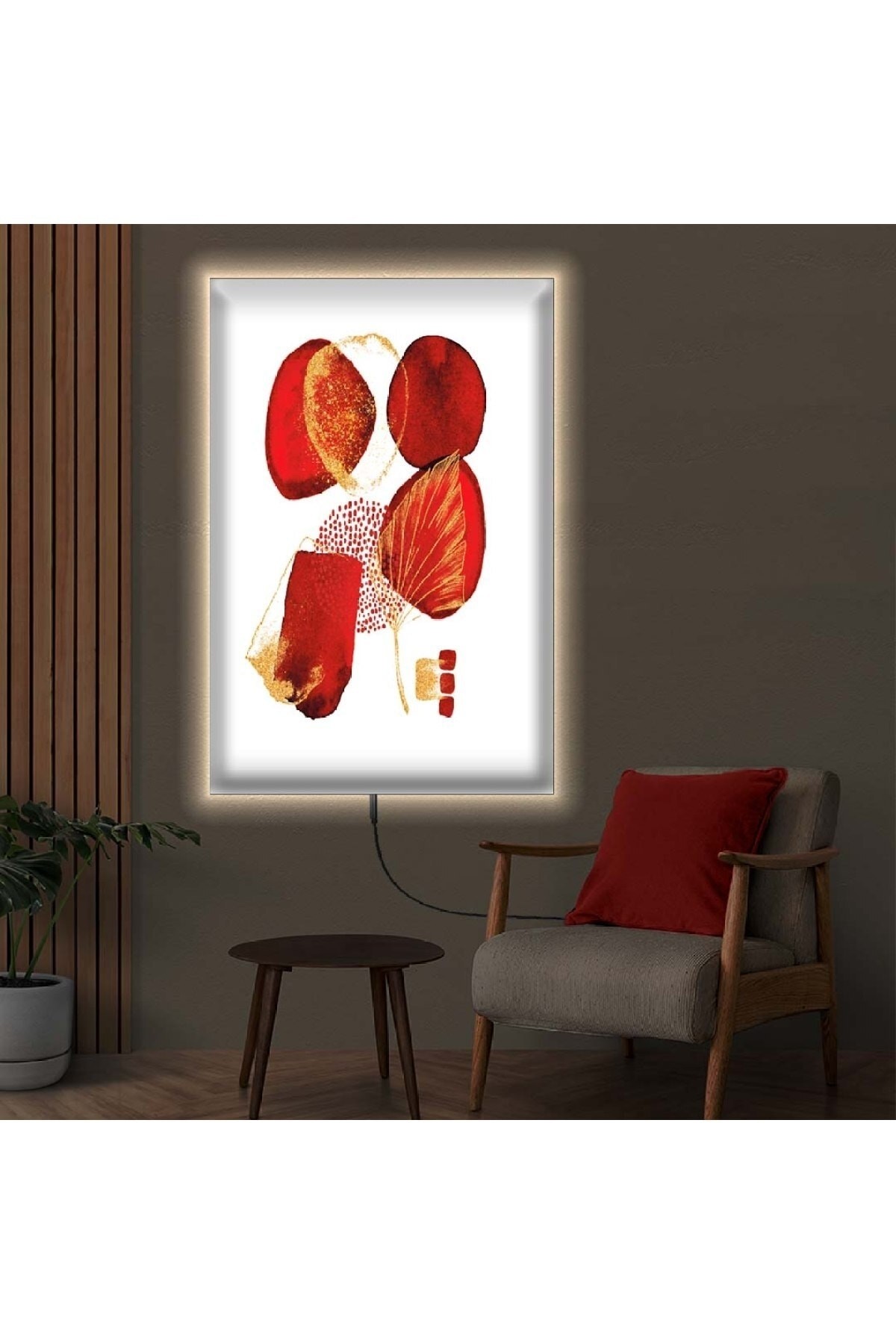 Ledli Modern Çizim Dijital Baskı Dayanıklı Kanvas Tablo 90X60Cm