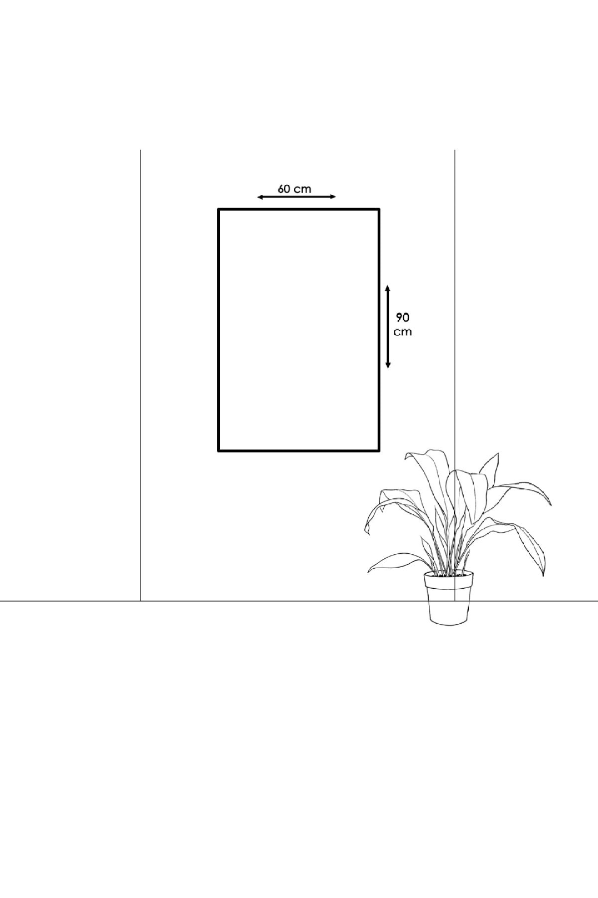 Ledli Mavi Aşk Kelebekleri Ahşap Şase Dijital Baskı Kanvas Tablo 90X60Cm