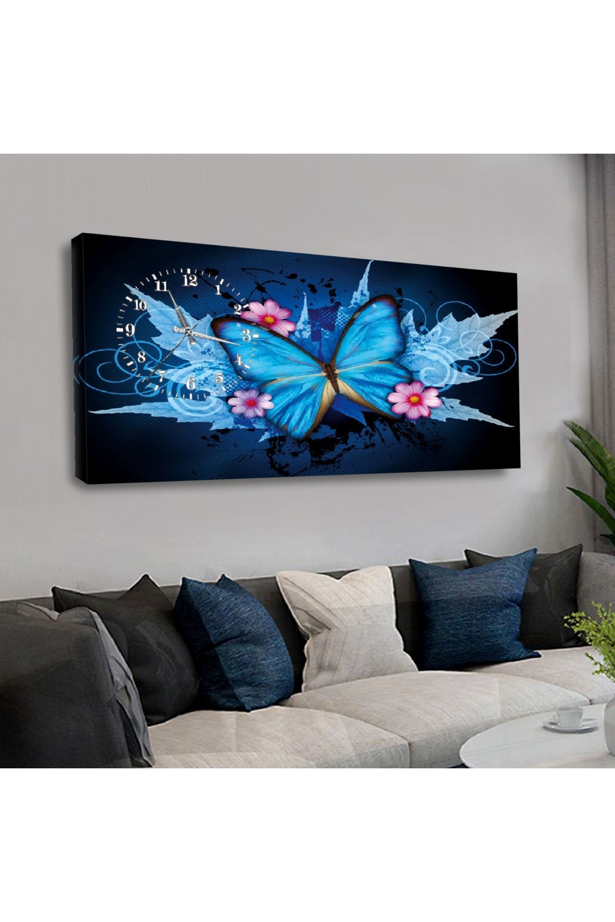 Zevahir 120x60 Cm Saatli Kanvas Tablo Kvs183