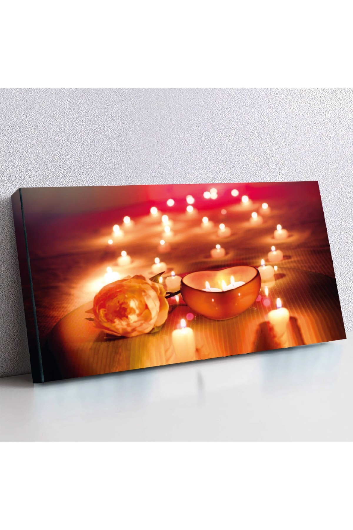 Ahşap Şase Dijital Baskı Kanvas Yanna Mum Tablosu 120X60Cm