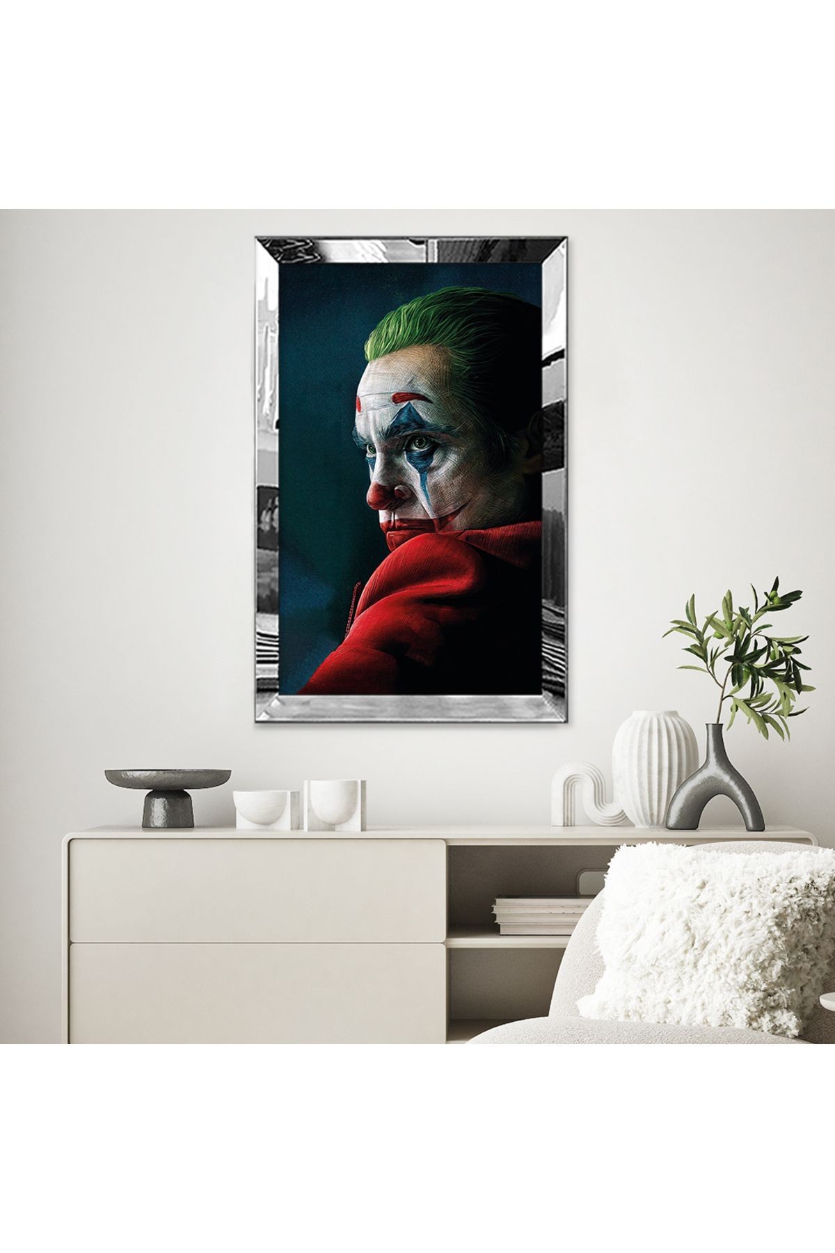 Gold Aynalı Pleksi Çerçeveli Joker Mdf Tablo