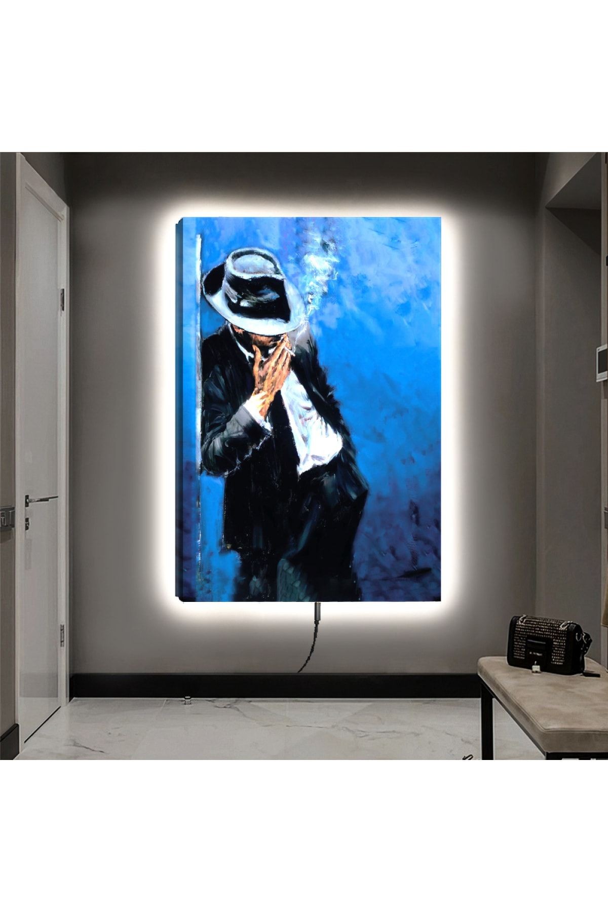 Ledli 90x60 Tarz Adam Kanvas Tablo