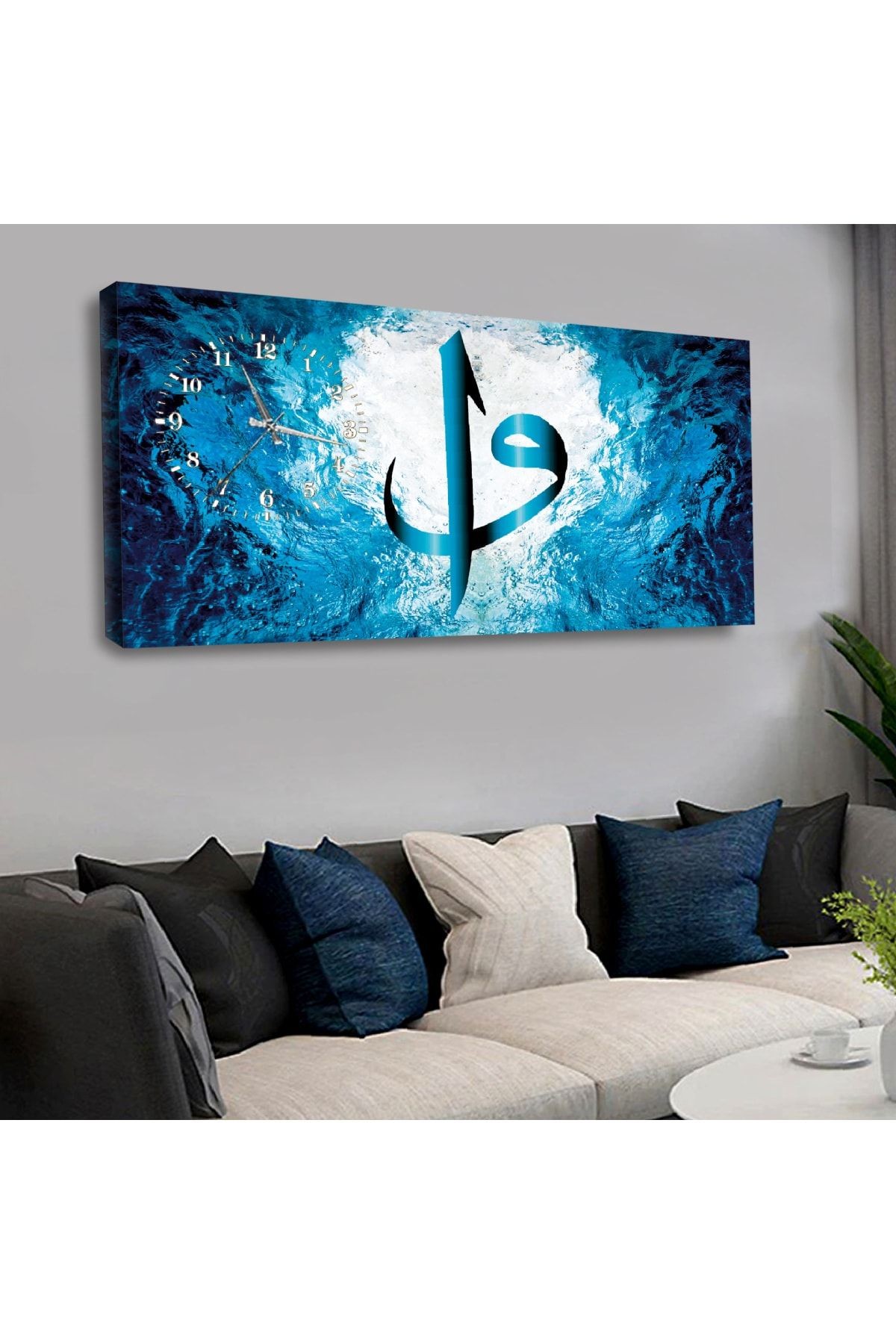 Zevahir 120x60 Cm Saatli Kanvas Tablo Kvs205