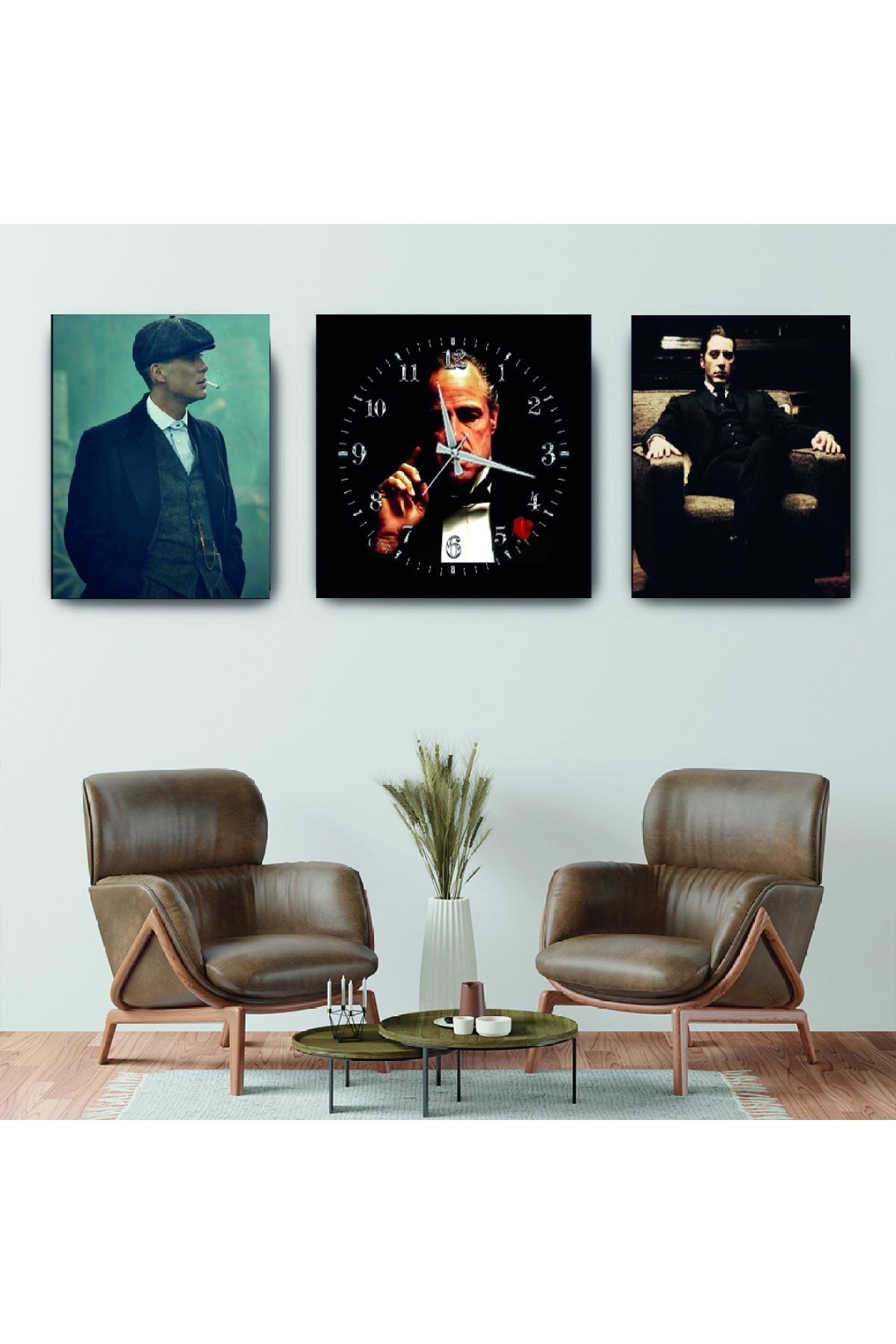 Mafya Mdf Tablo Ve Saat Kombin