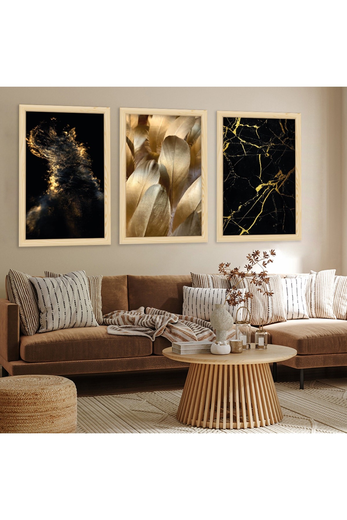 Minimalist Temalı Ahşap Çerçeveli Modern Tablo