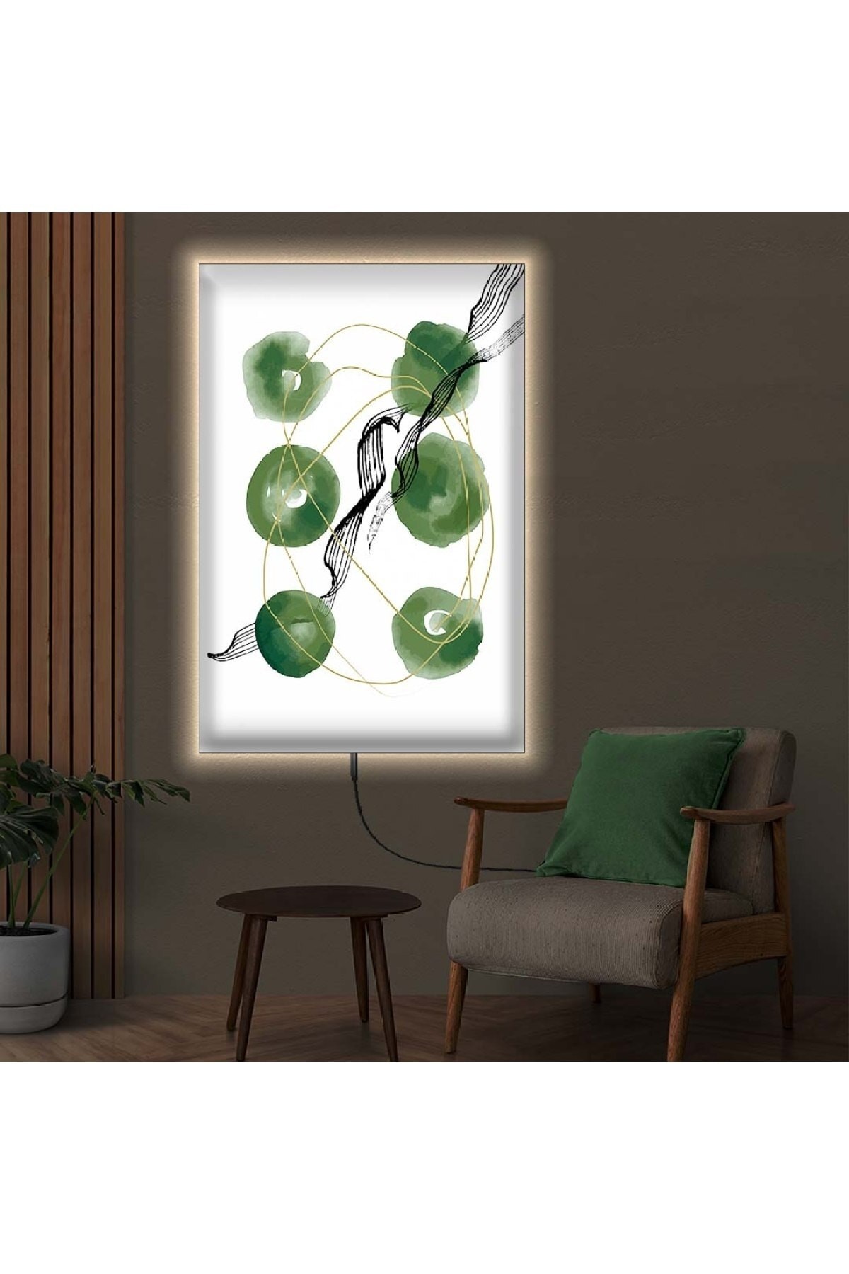 Özel Tasarım Ledli Modern Çizim Dijital Baskı Dayanıklı Kanvas Tablo 90X60Cm