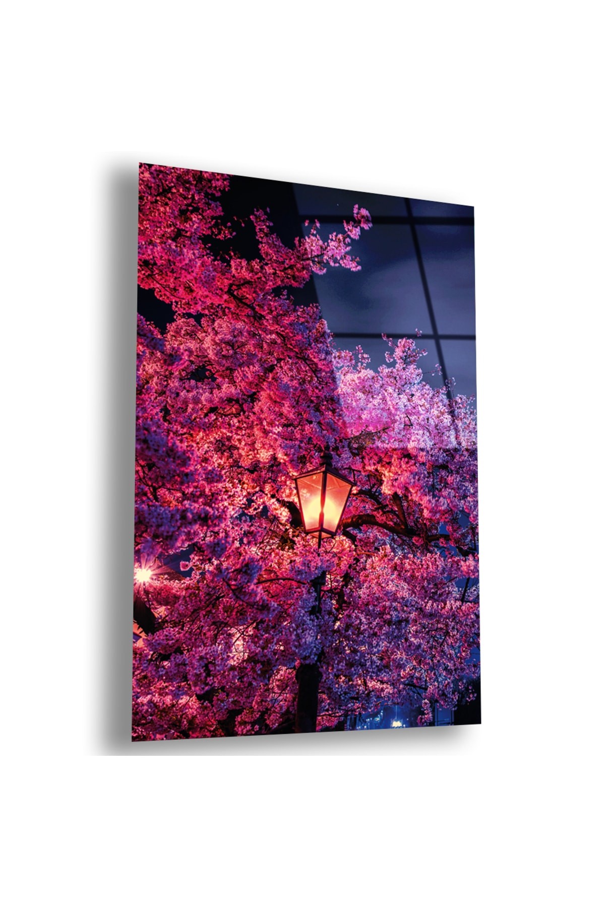 Oturma Odası Tablosu Sanat Tablosu Çiçek UV Baskı Kırılmaz Cam Tablo