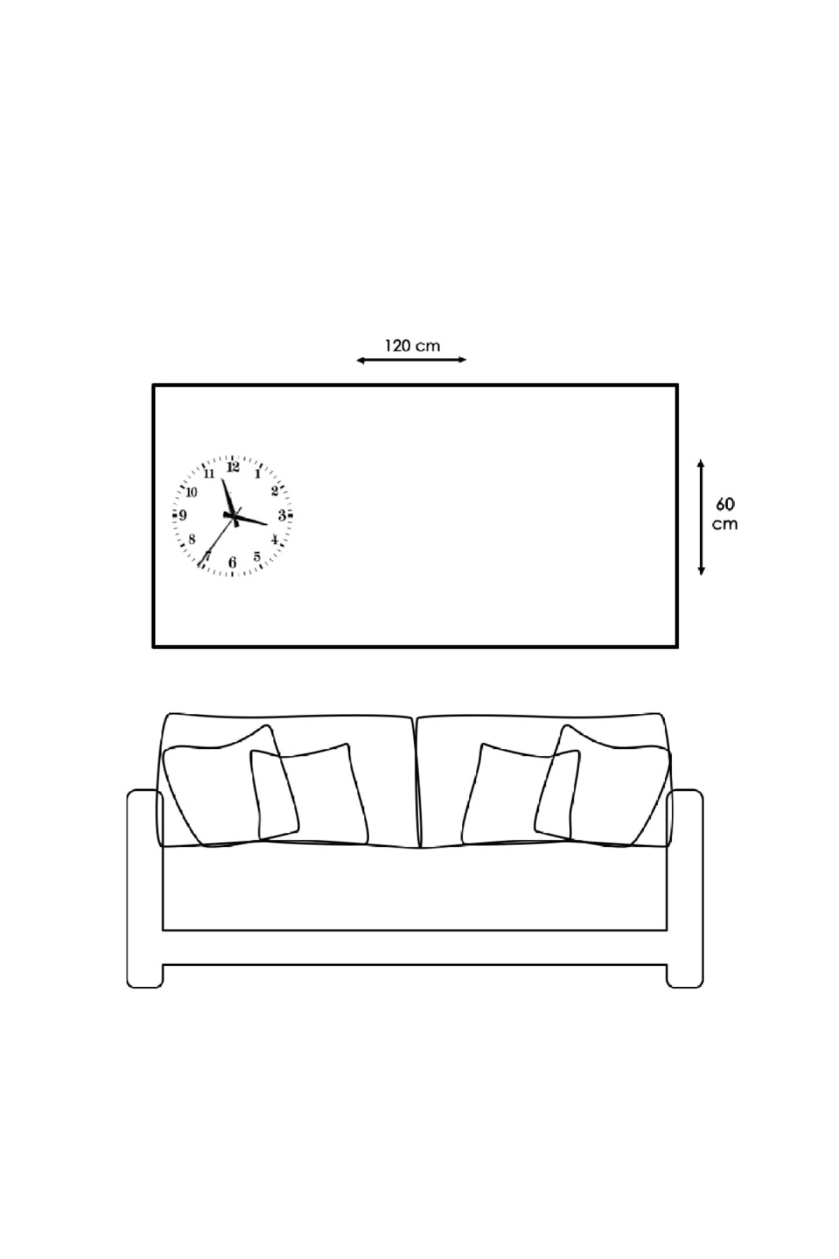 Zülfikar Kılıç saatliAhşap Şase Dijital Baskı Kanvas Tablo