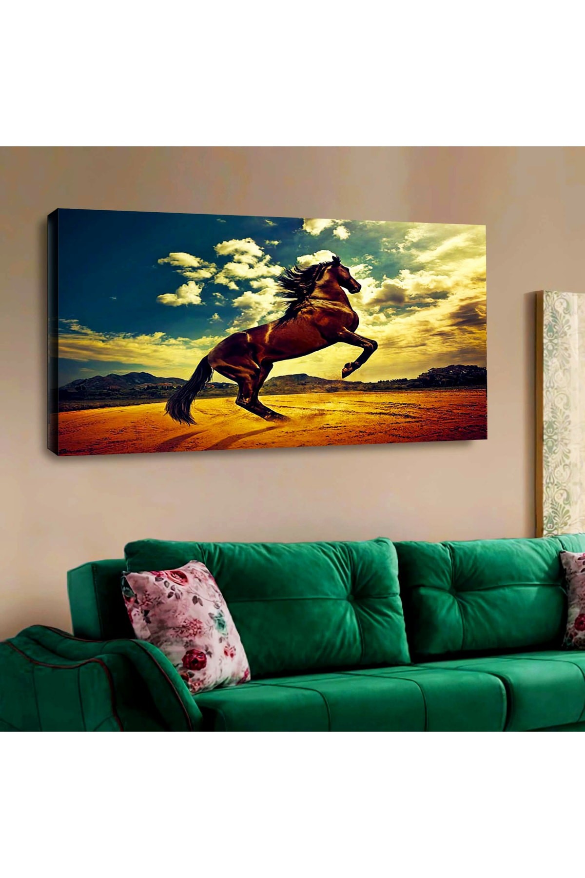Tasarım Ahşap Şase Dijital Baskı Kanvas Üst Kalite Baskı Tablo 120X60Cm