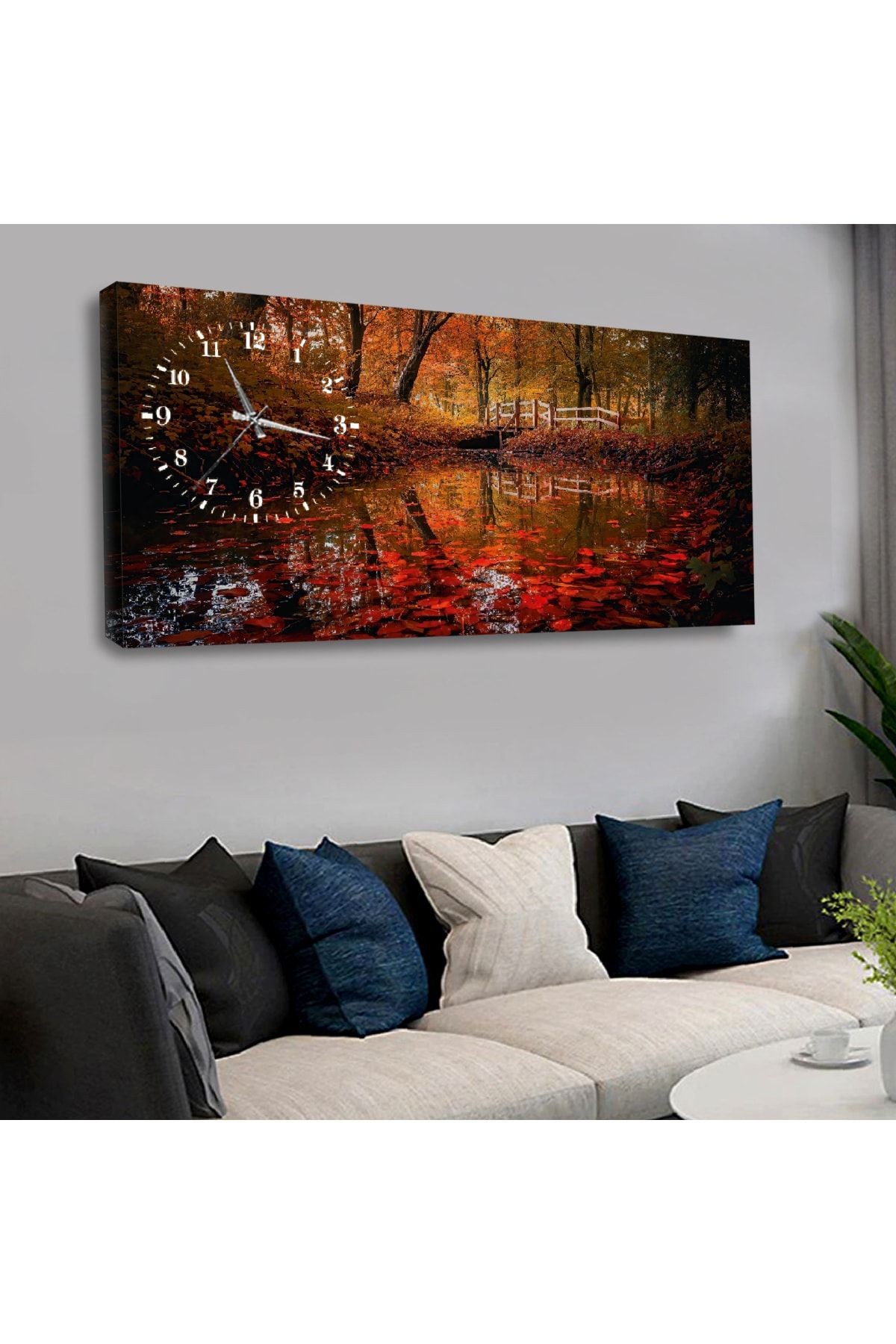Zevahir 120x60 Cm Saatli Kanvas Tablo Kvs170