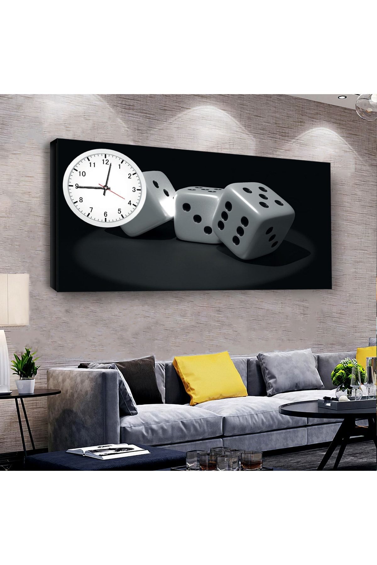 Zar 120 X 60 Saatli Kanvas Tablo