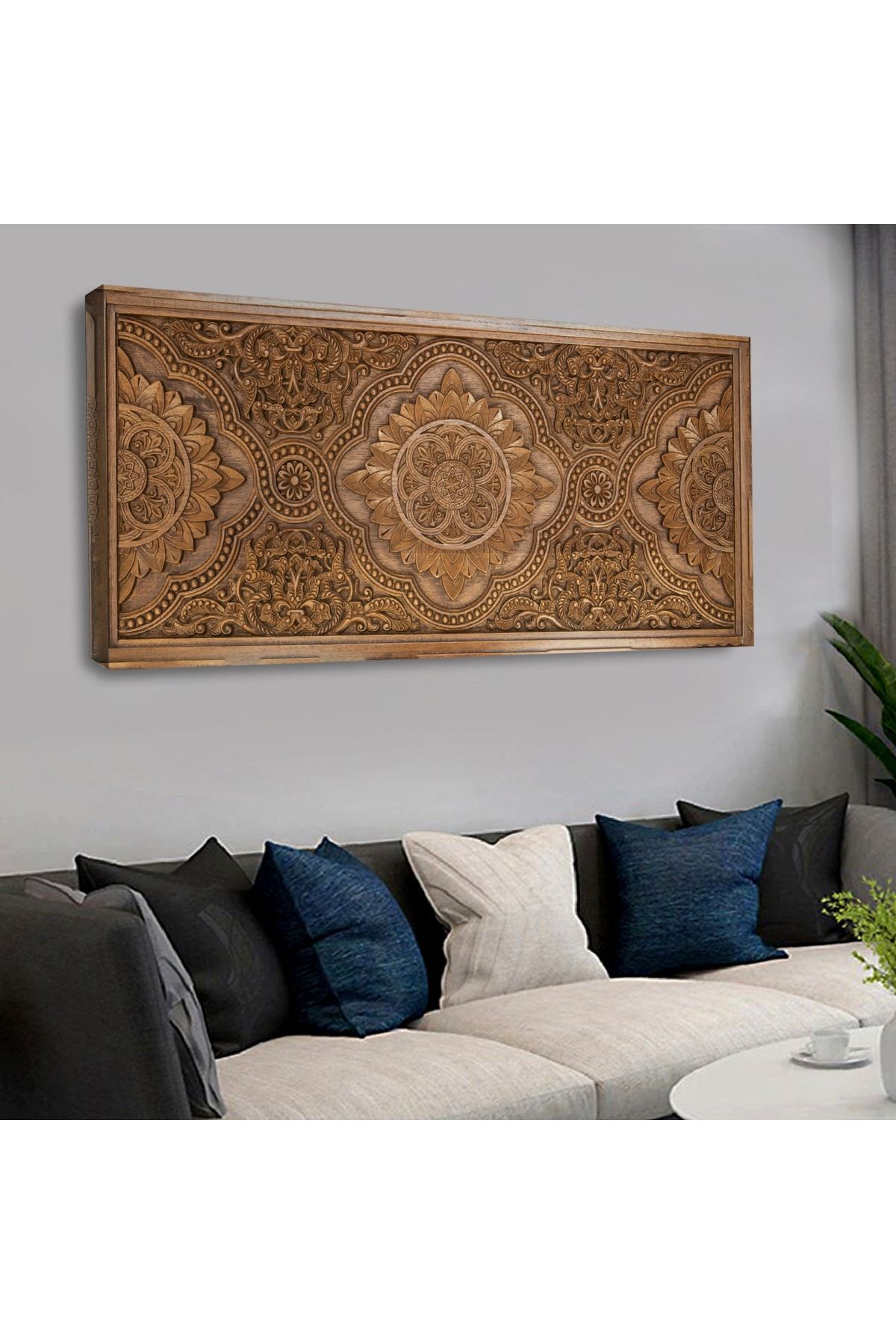 Kanvas Soyut Desenli Motif Yatay Tablo
