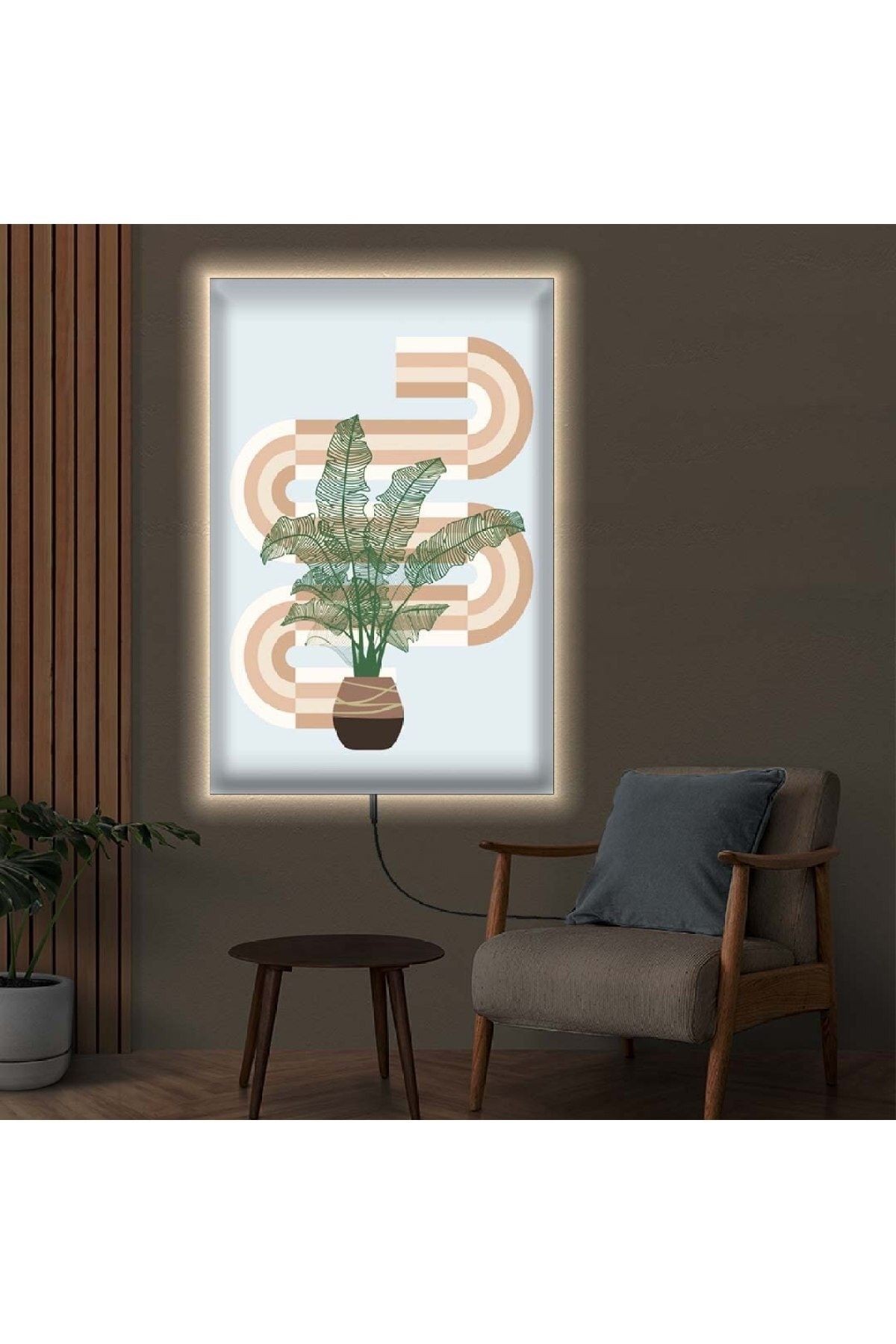 Ledli 70x100 Modern Çizim Kanvas Tablo