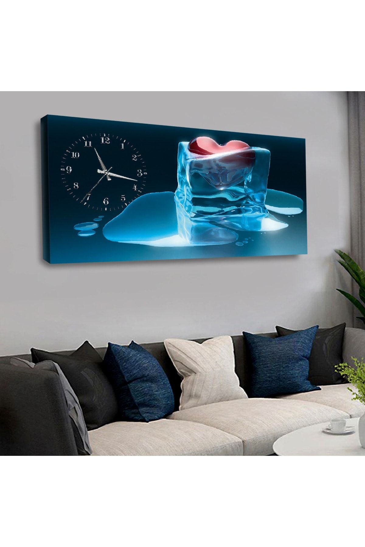 Zevahir 120x60 Cm Saatli Kanvas Tablo Kvs151
