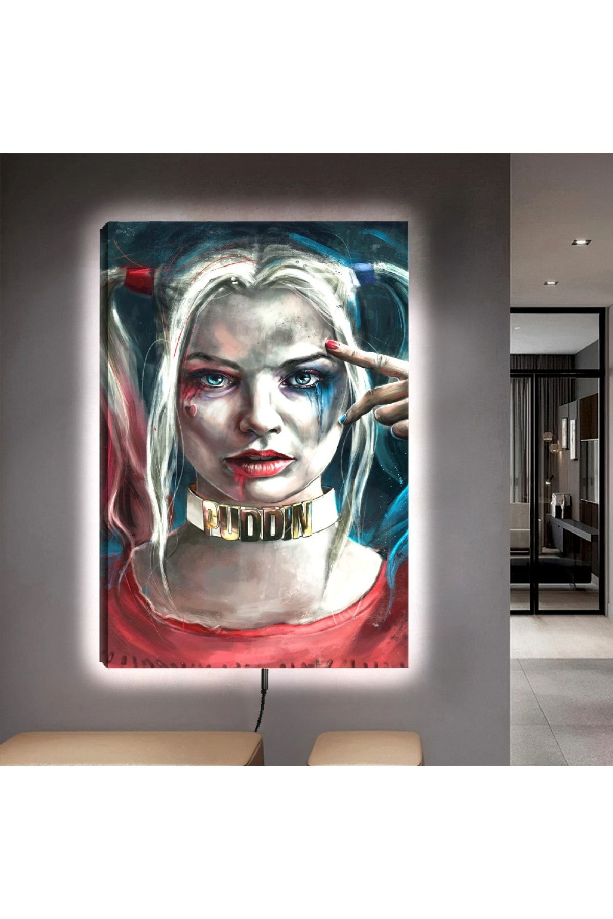 Kanvas Harley Quin Ledli Tablo