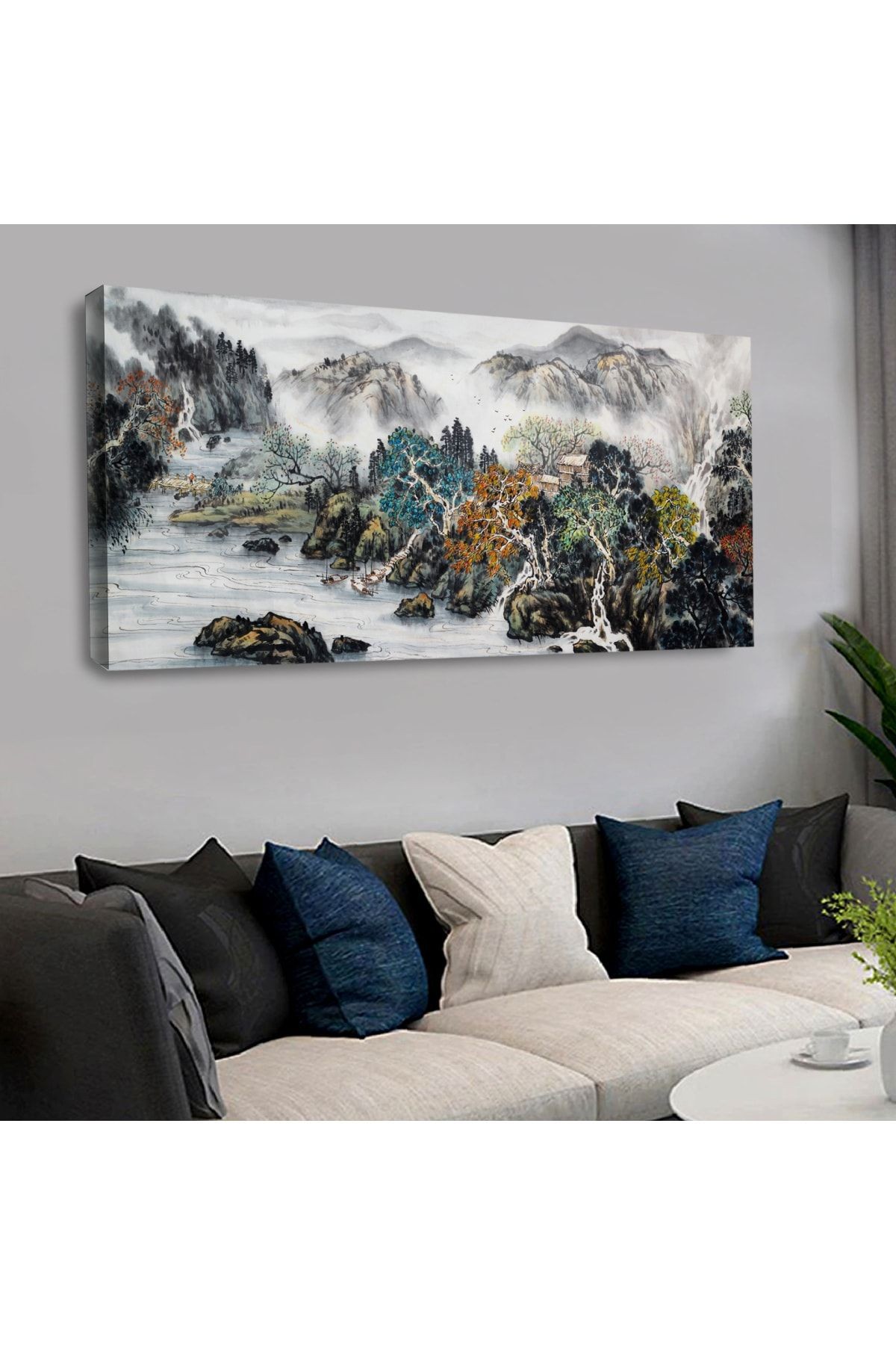 120 X 60 Cm Kanvas Kış Tablo