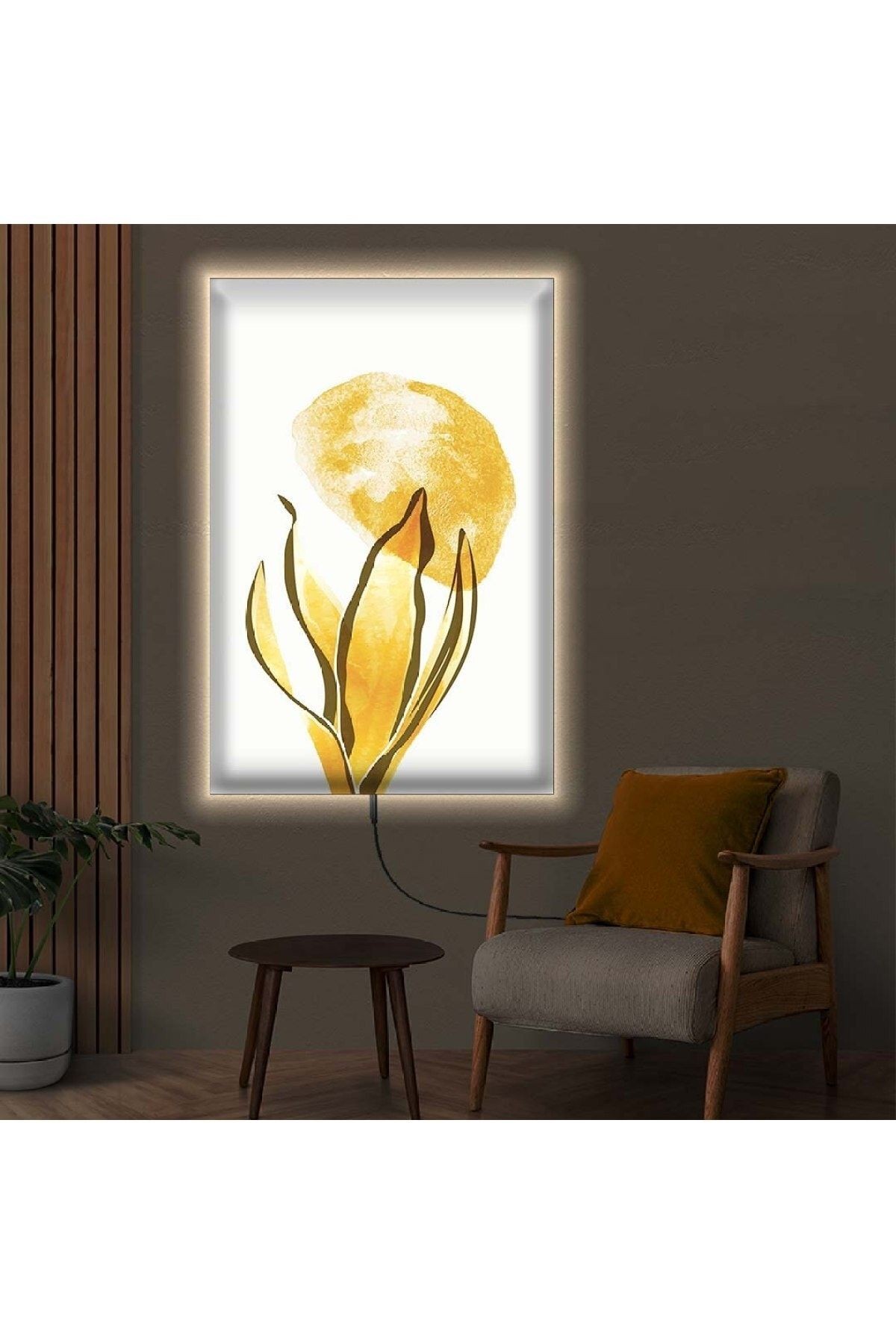 Ledli 70x100 Soyut Desen Kanvas Tablo