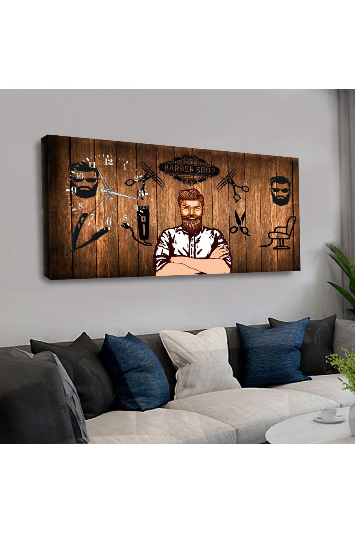 Zevahir 120x60 Cm Saatli Kanvas Tablo Kvs178