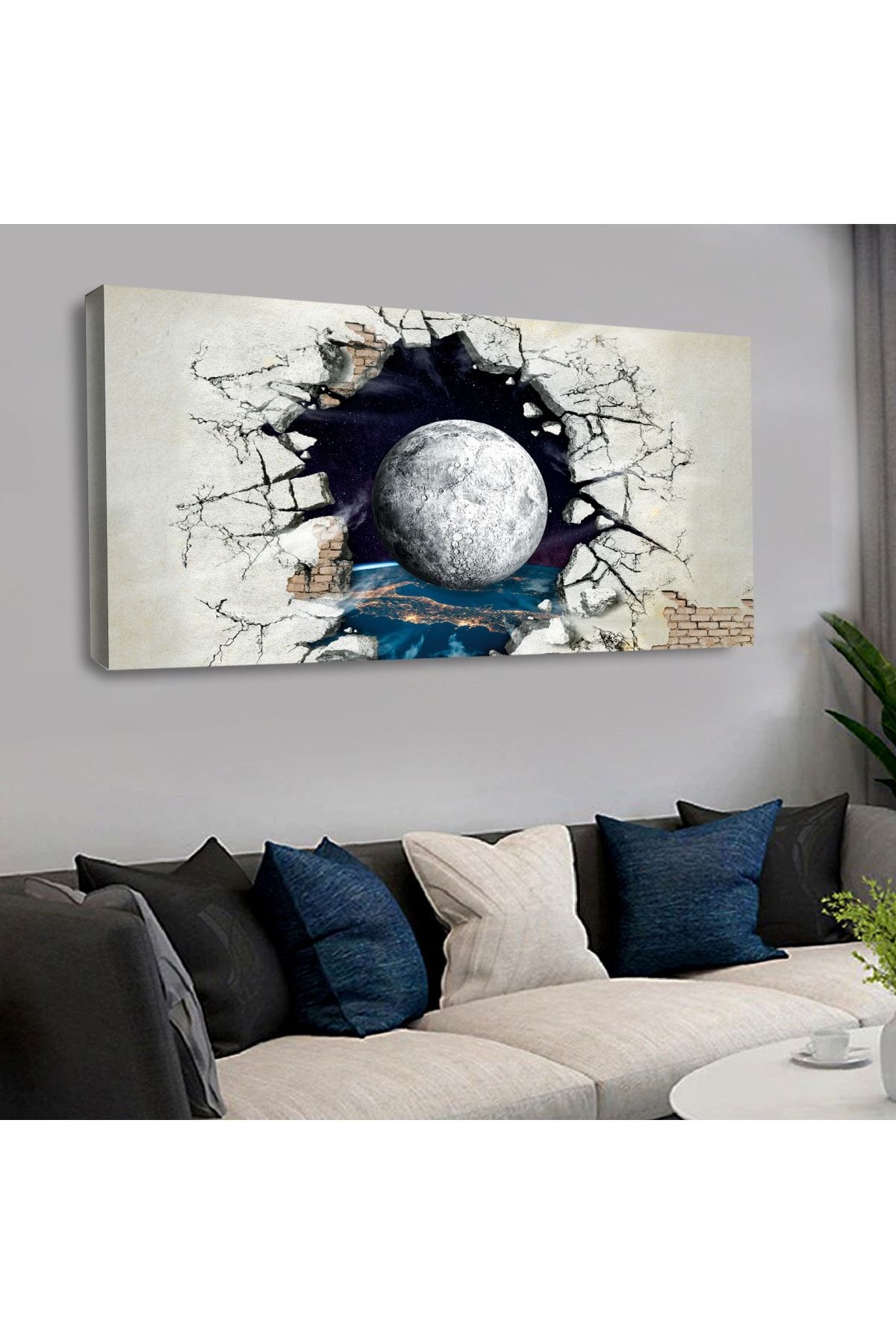 120 X 60 Cm Kanvas Dolunay Tablo