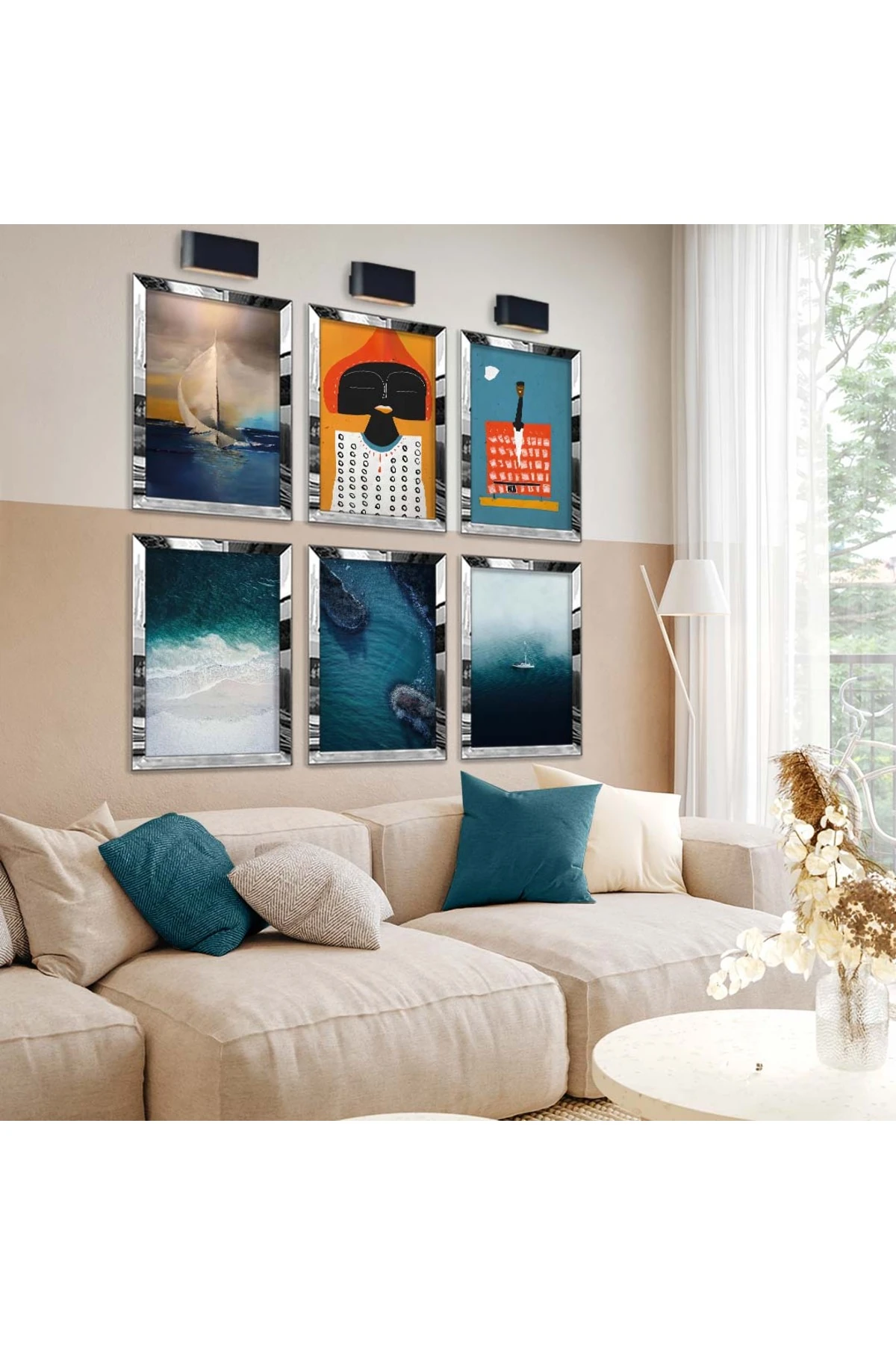 Doğa Ve Manzara Tema 6'Lı Pleksi Kenar Solmaz MDF Tablo Seti