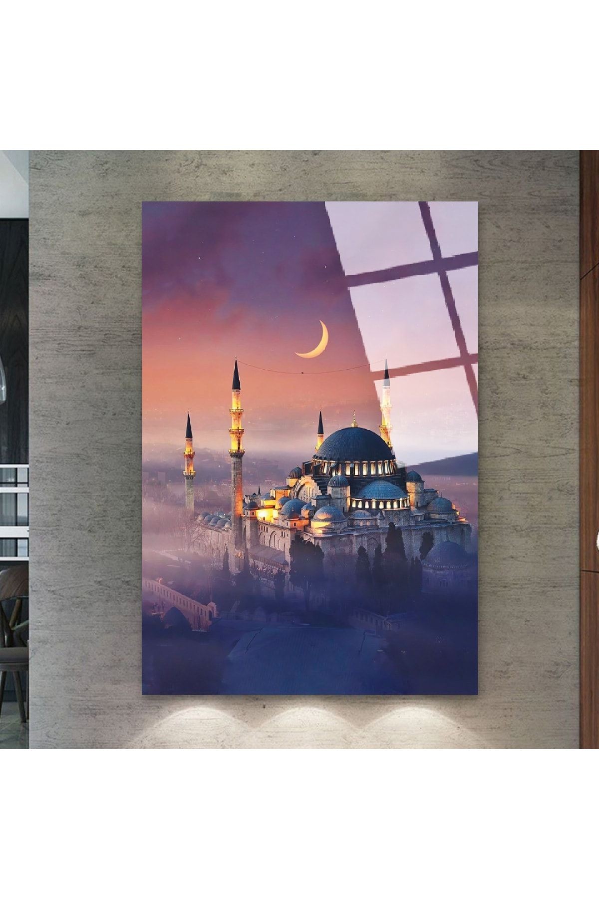 Kırılmaz Cam Cami Manzara Tablo