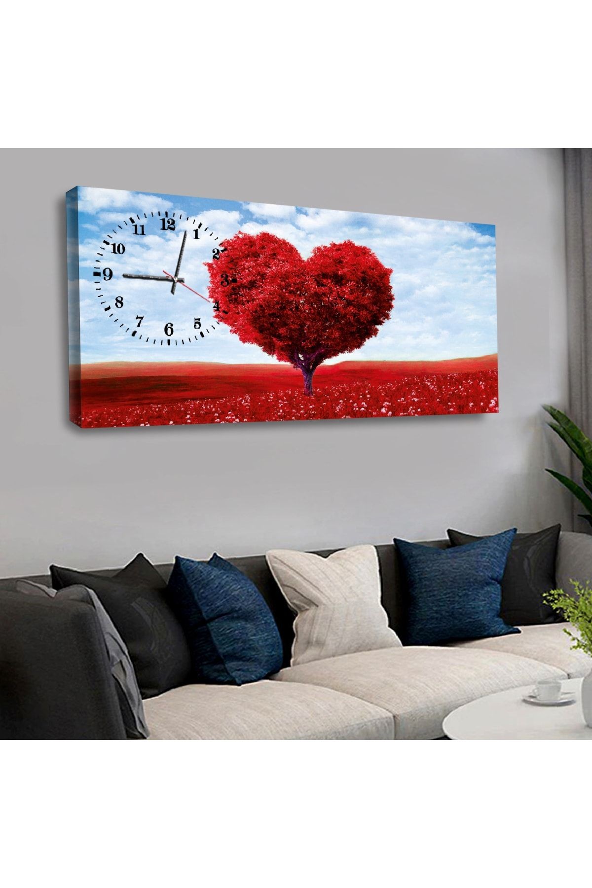 Zevahir 120x60 Cm Saatli Kanvas Tablo Kvs145