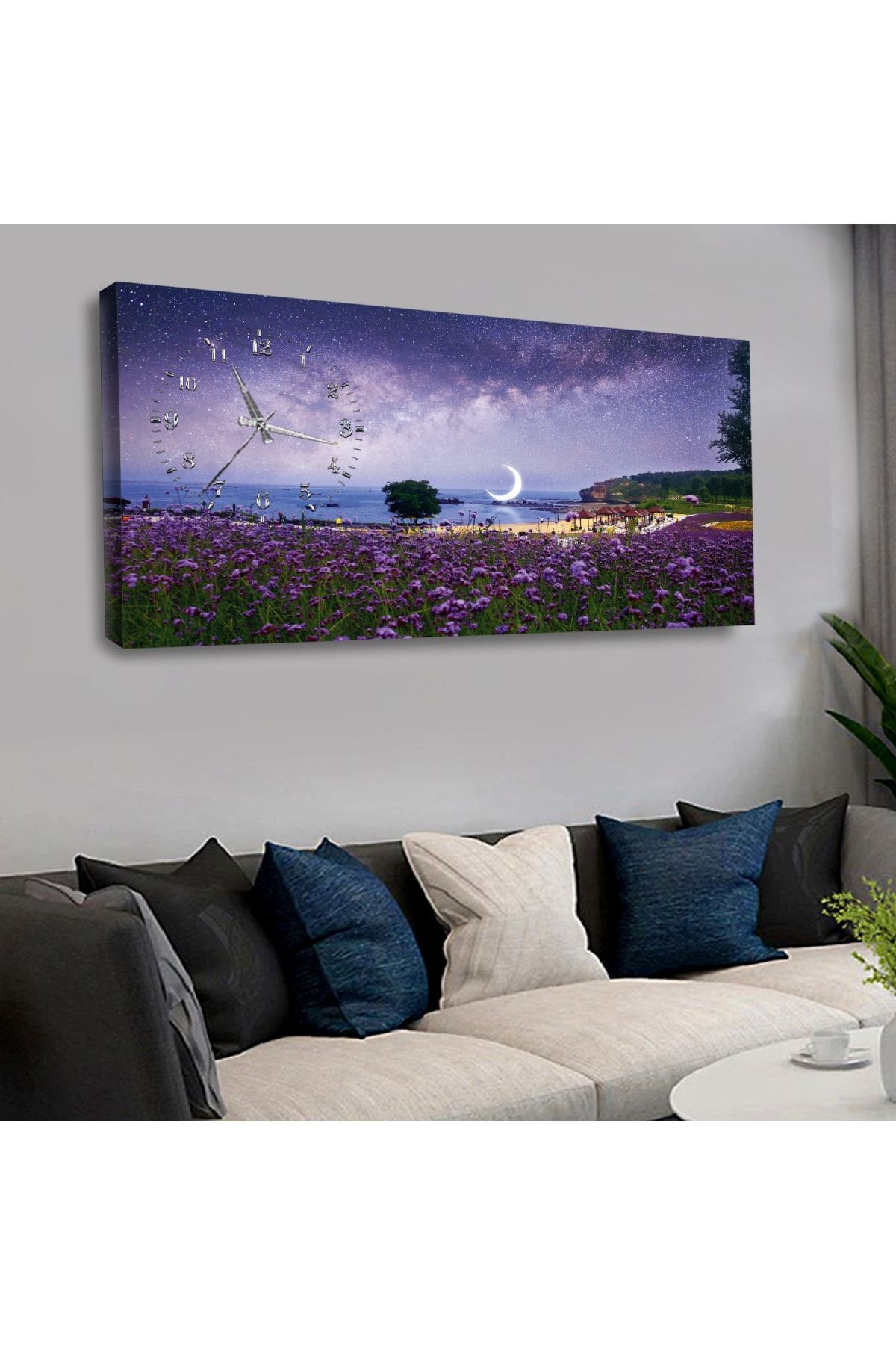 Zevahir 120x60 Cm Saatli Kanvas Tablo Kvs193