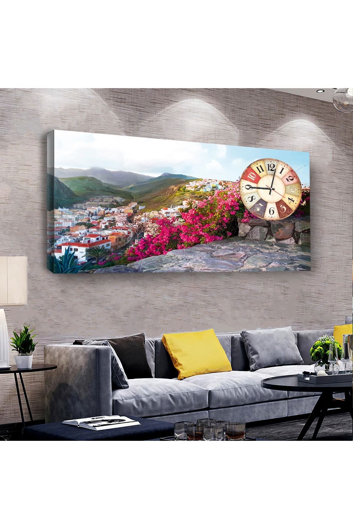 Şehit Manzara 120 X 60 Saatli Kanvas Tablo