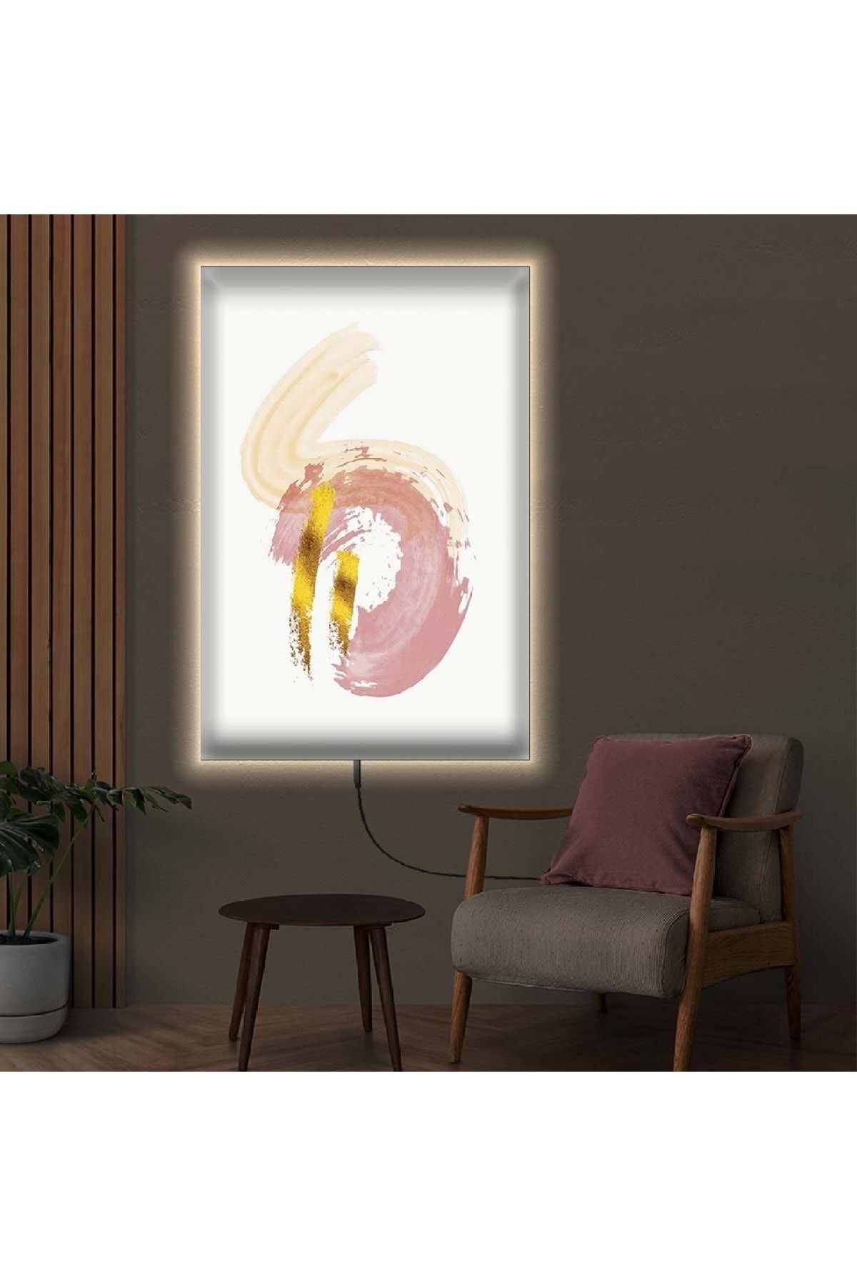 Ledli 90x60 Modern Çizim Kanvas Tablo