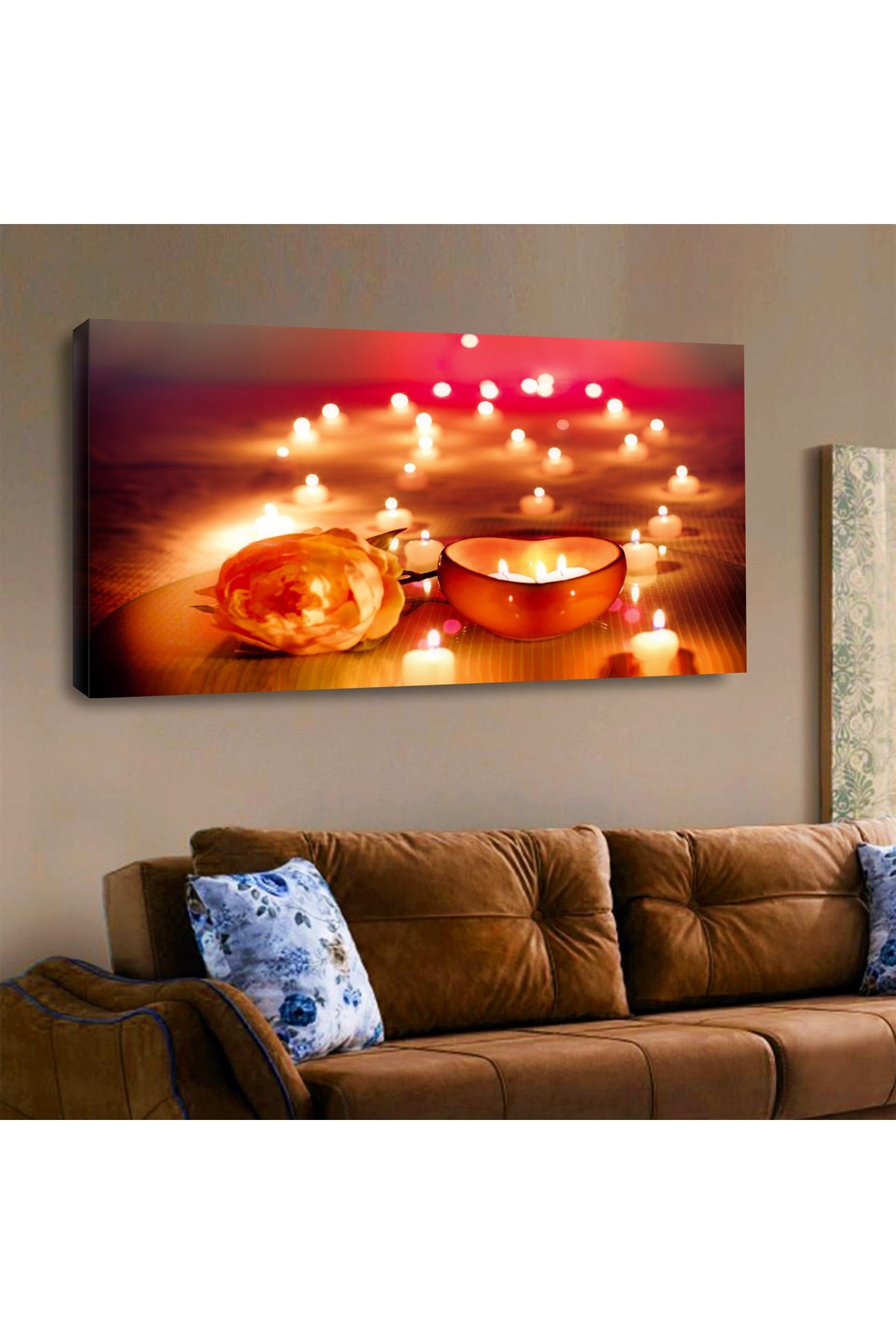 Modern Ahşap Şase Dijital Baskı Kanvas Tablo 120X60Cm