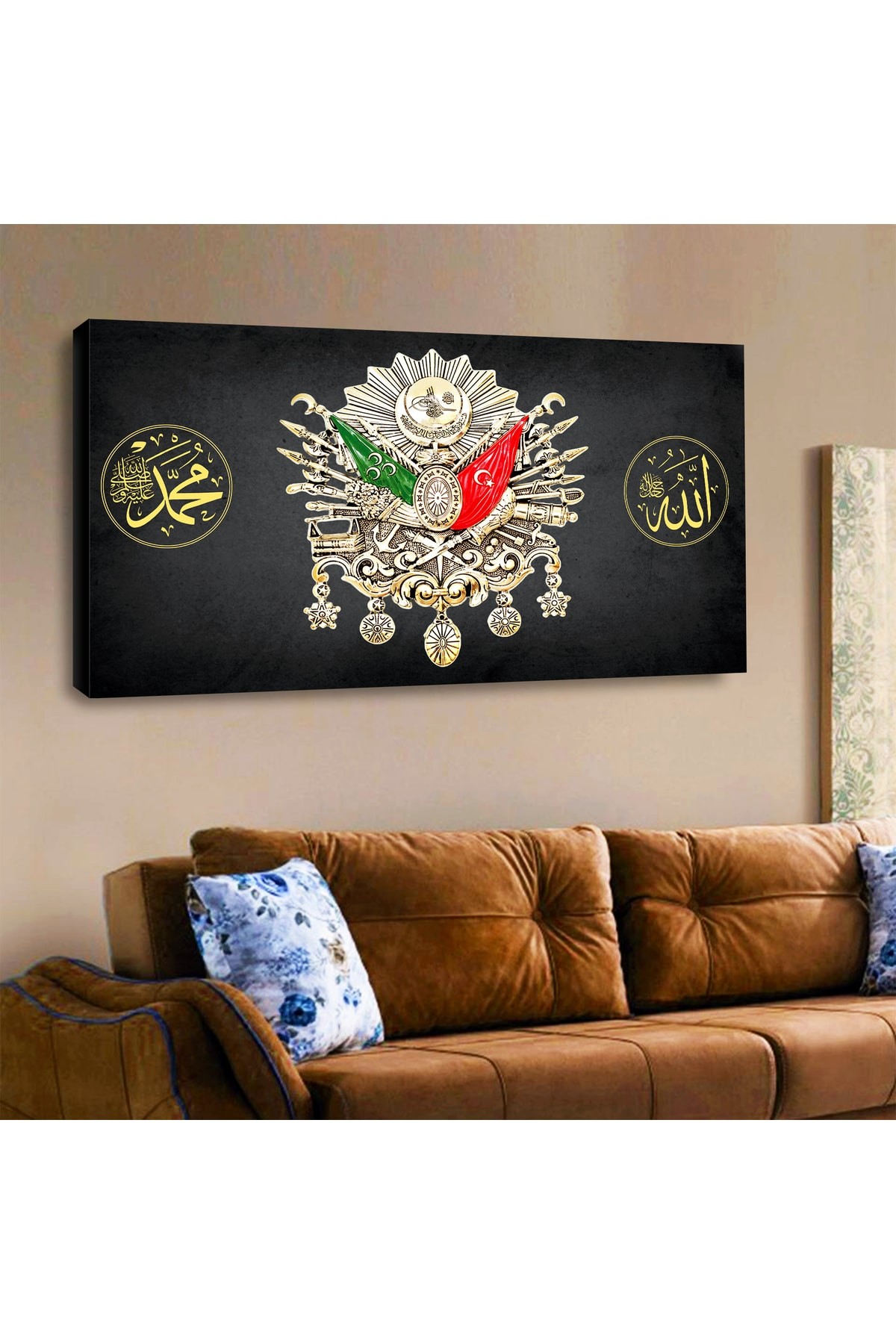 Minimal Tasarım Ahşap Şase Dijital Baskı Kanvas Tablo 120X60Cm