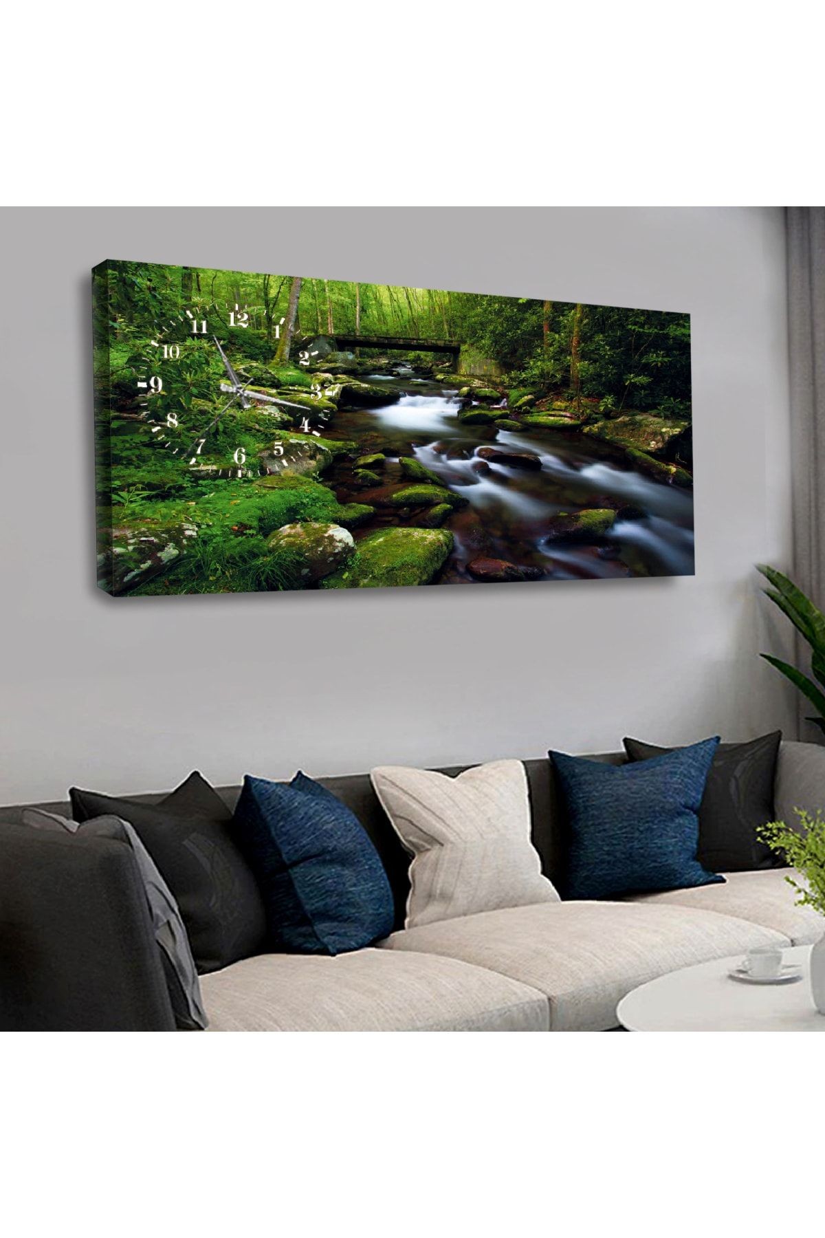 Zevahir 120x60 Cm Saatli Kanvas Tablo Kvs166