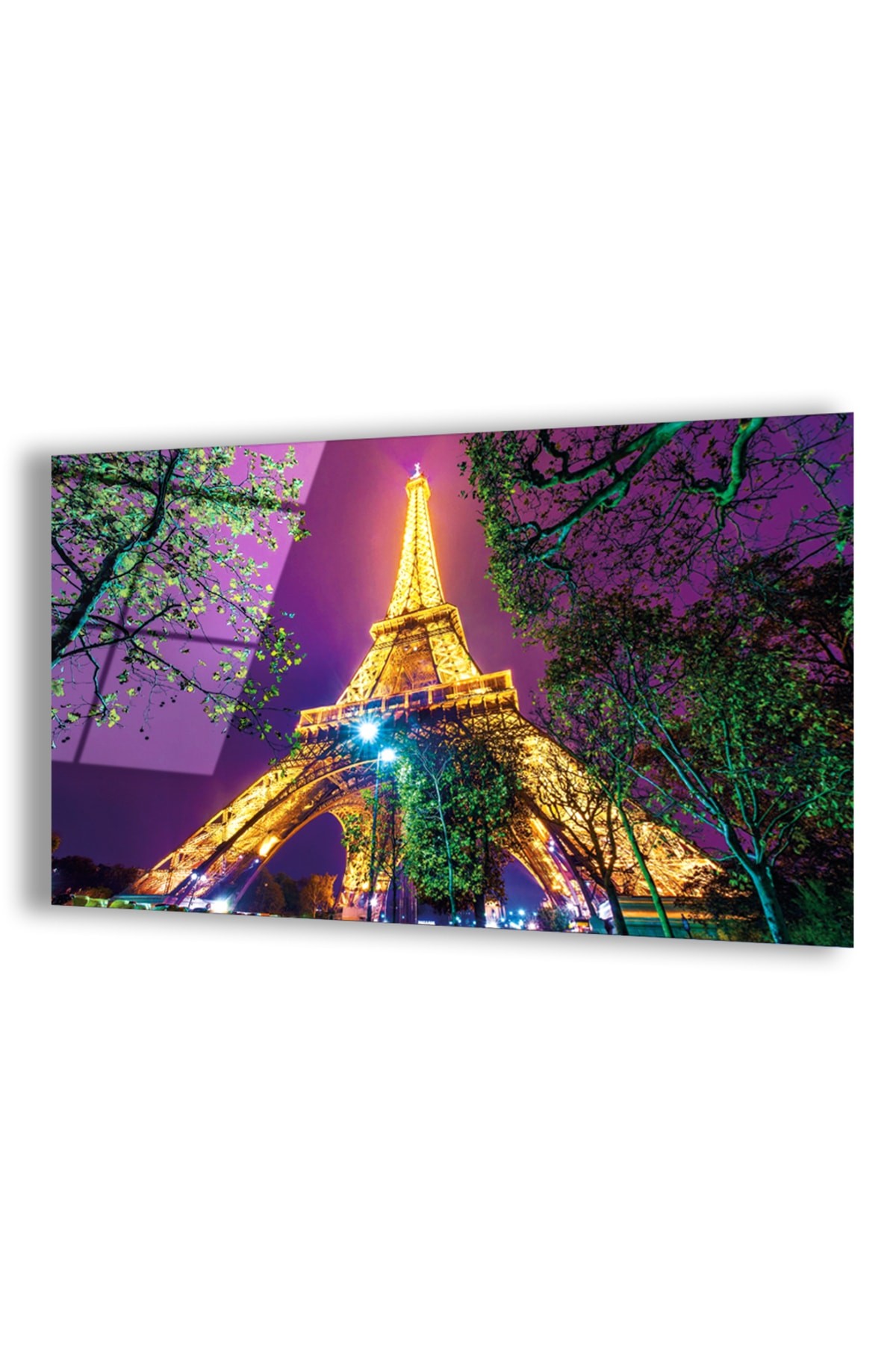 Eiffel Kulesi UV Baskı Kırılmaz Cam Tablo
