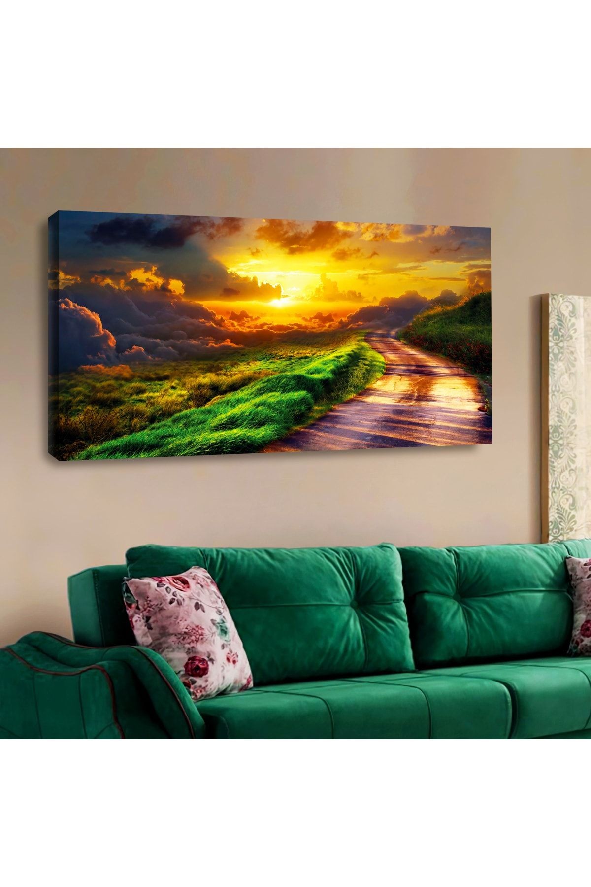 Zevahir 120x60 Kanvas Dağ Manzarası Tablosu