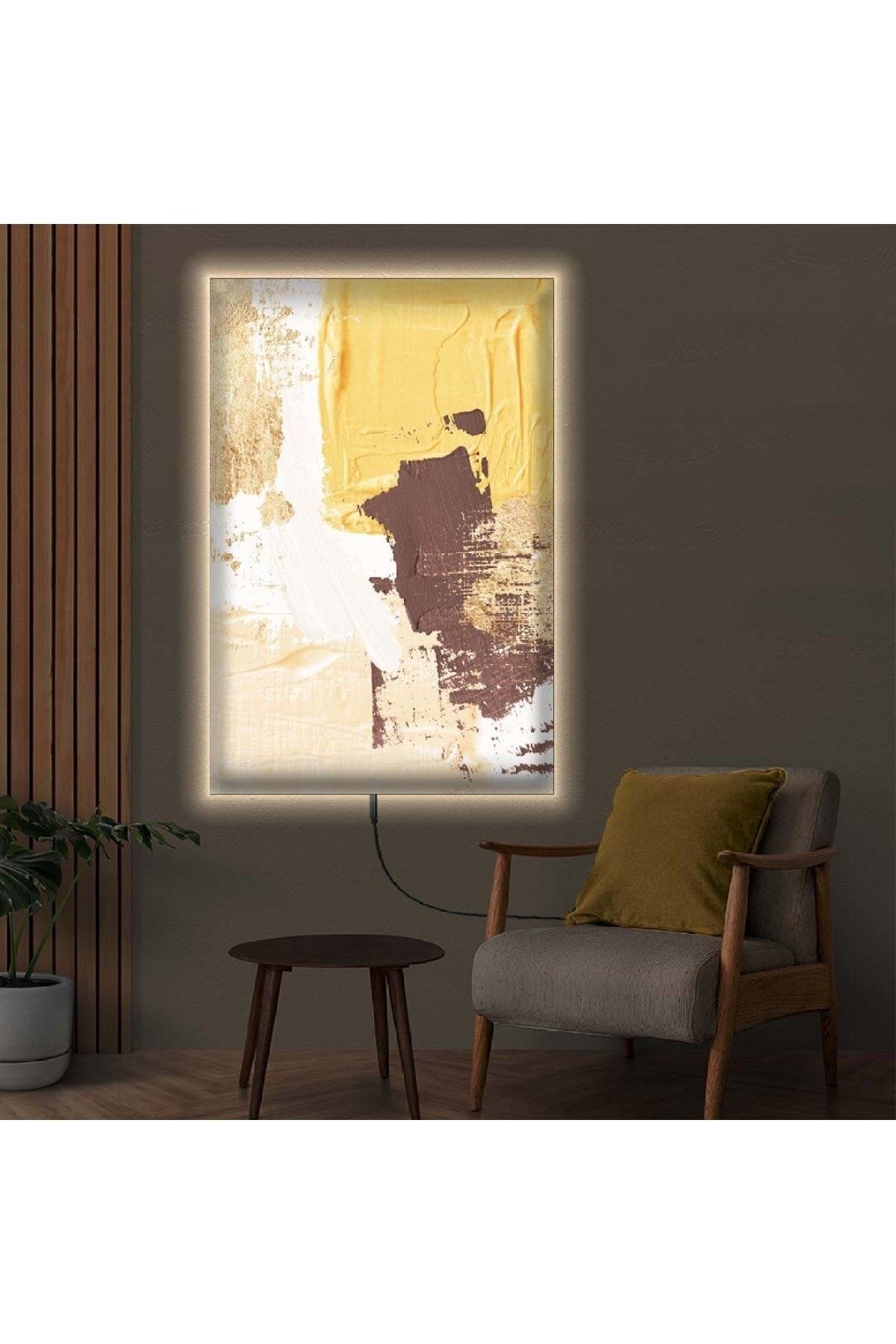 Ledli 50x70 Modern Çizim Kanvas Tablo