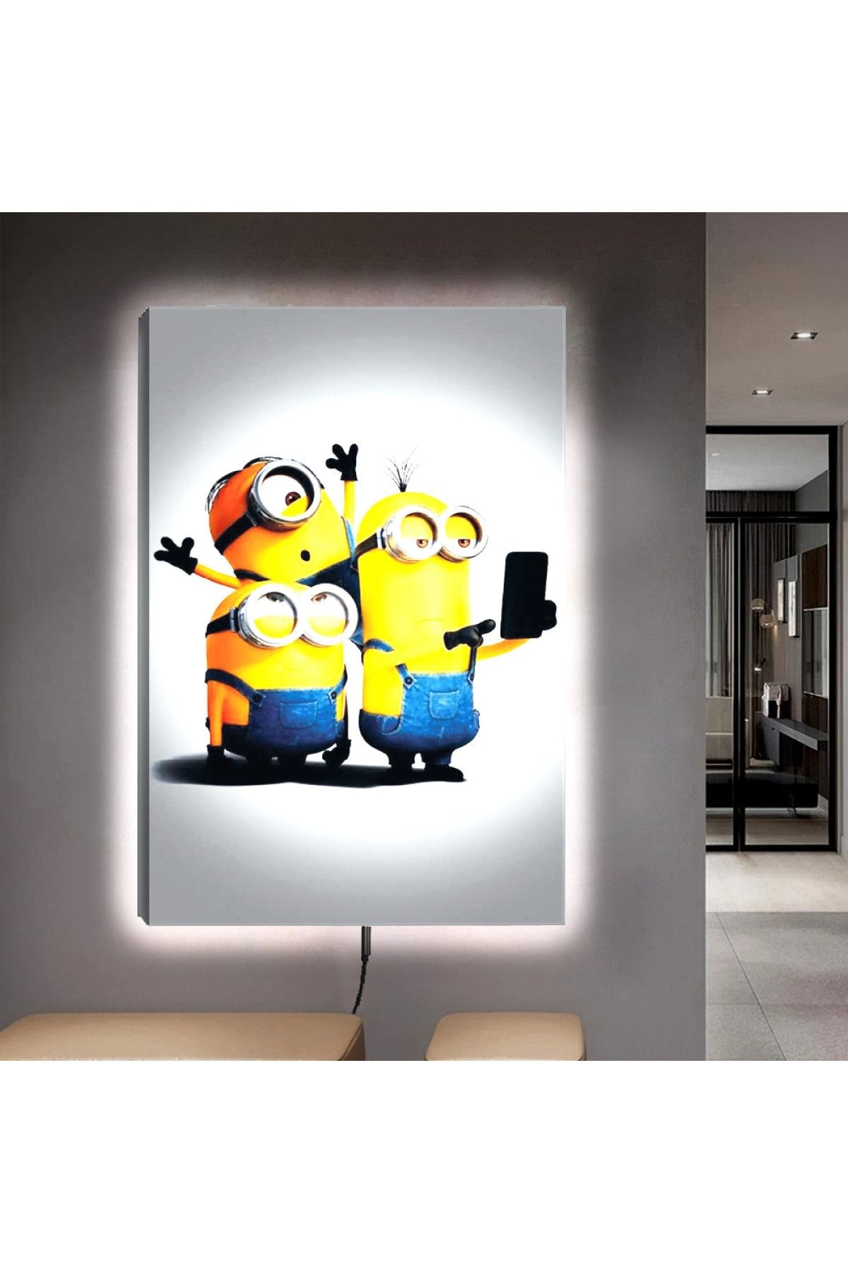 Ledli 90x60 Çizgi Film Karakteri Kanvas Tablo