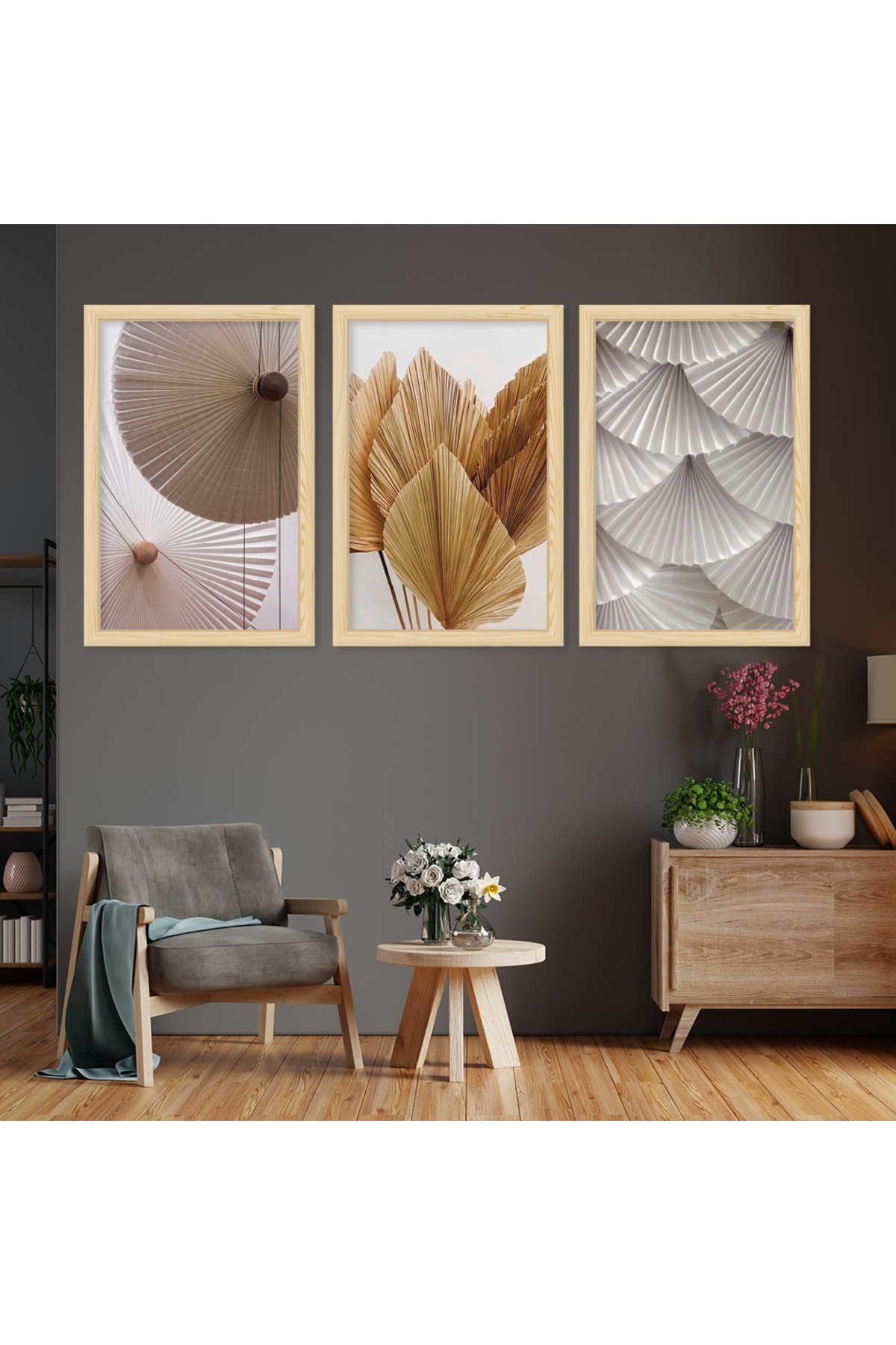 Salon Tablosu Ahşap Çerçeveli Modern Tablo