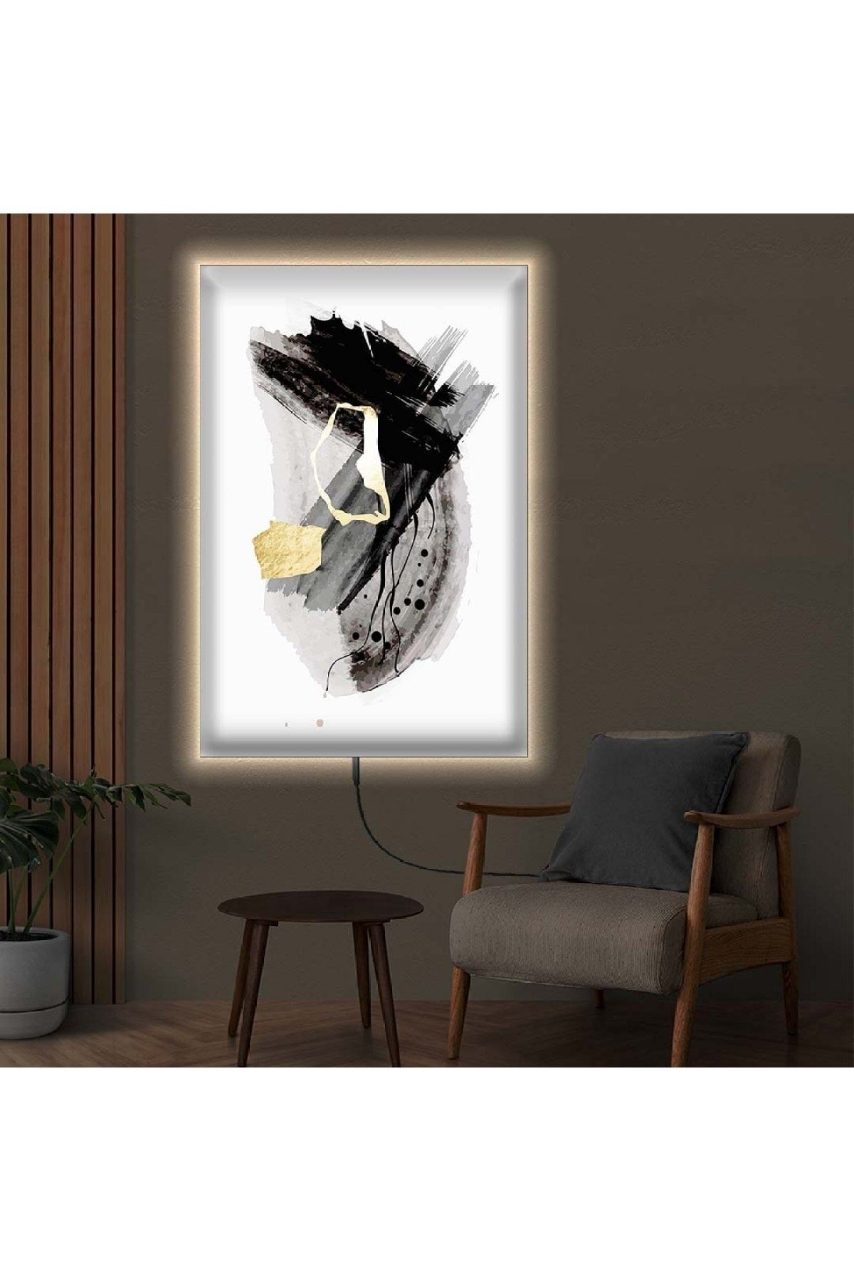 Ledli 70x100 Soyut Desen Kanvas Tablo