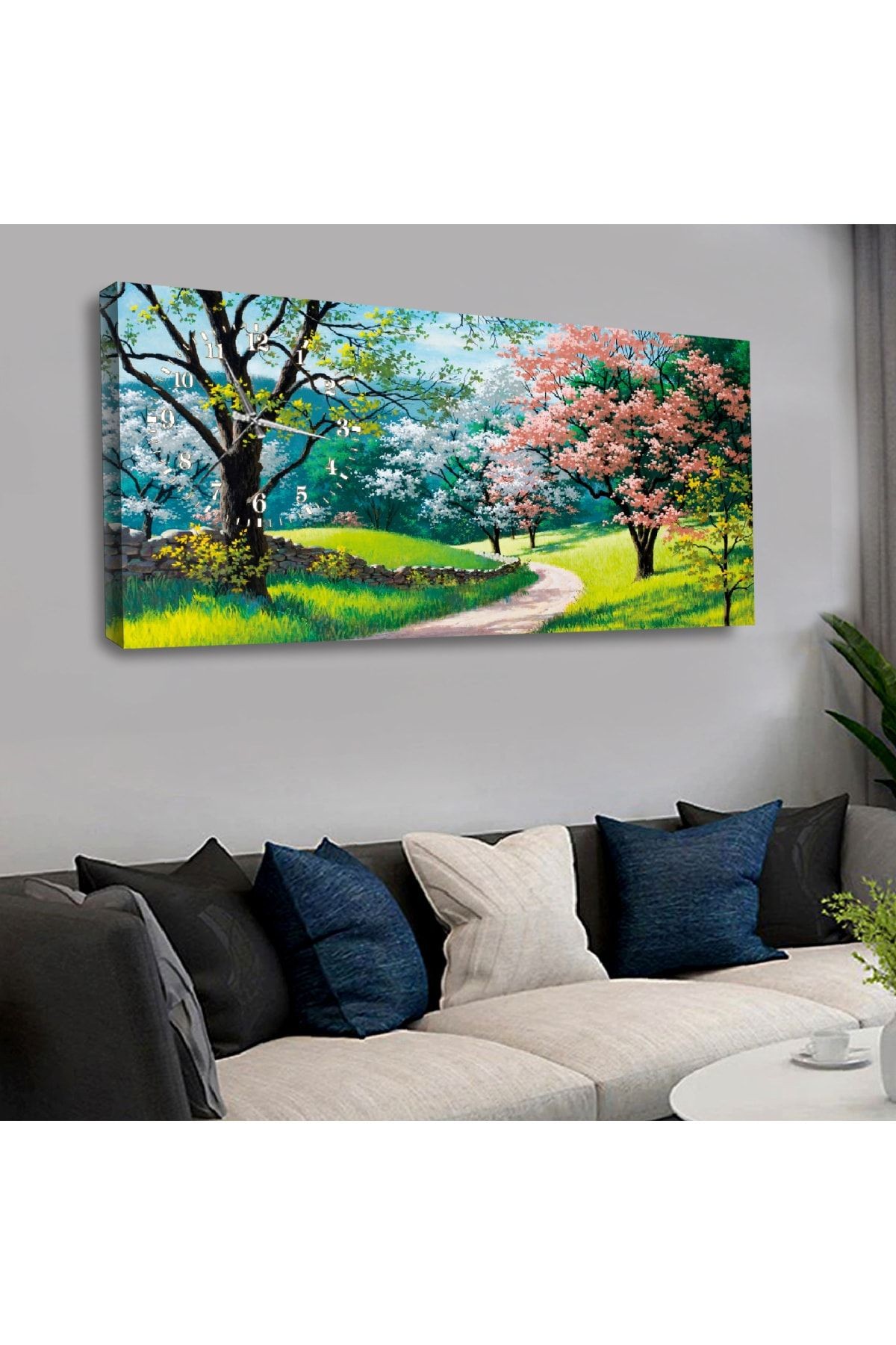 Zevahir 120x60 Cm Saatli Kanvas Tablo Kvs148