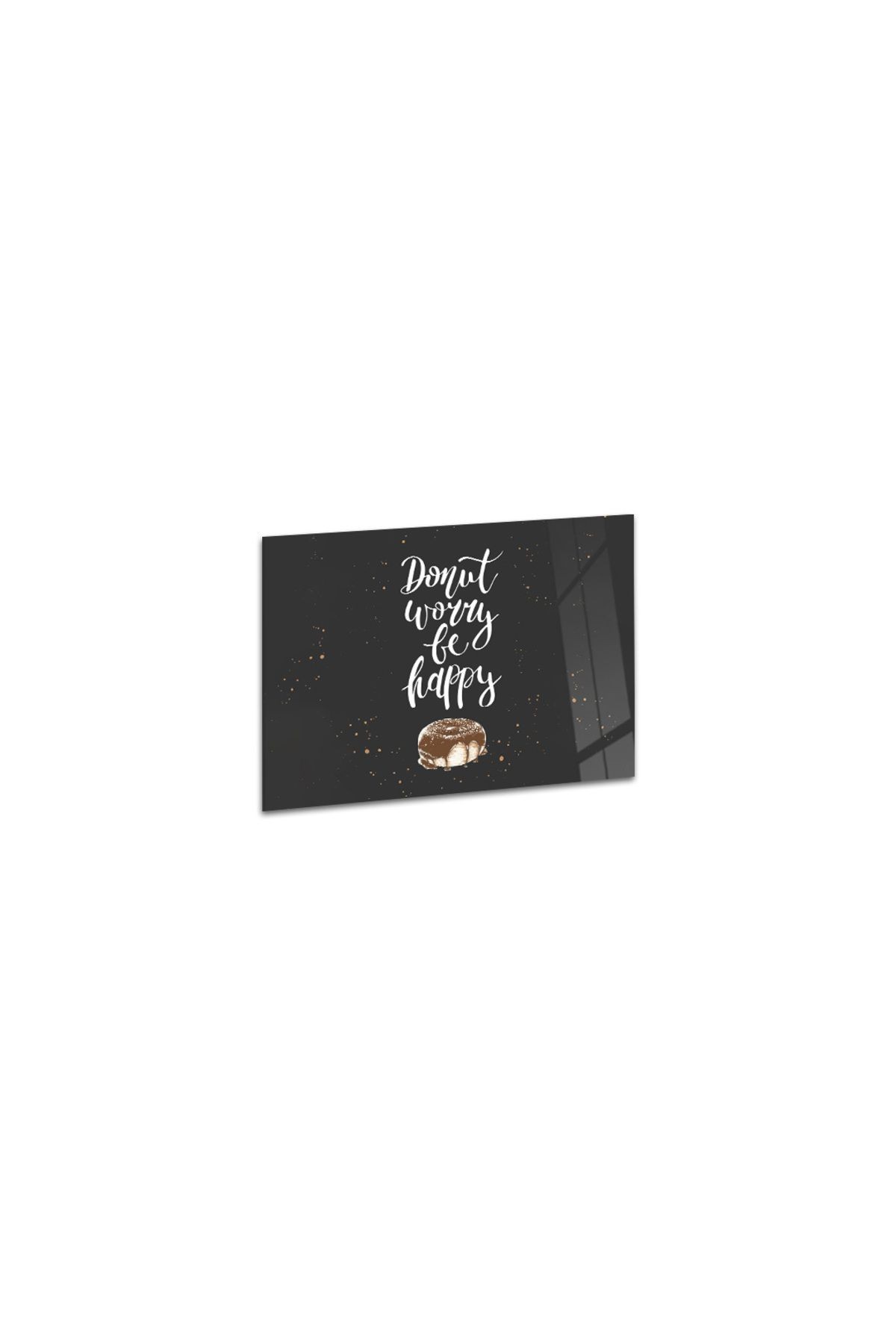 Cam Kesme Tahtası "Donut Worry Be Happy" Yazılı