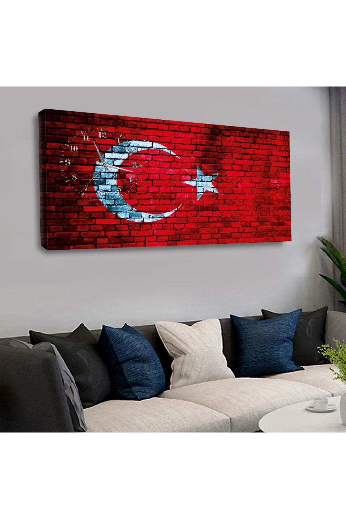 Zevahir 120x60 Cm Saatli Kanvas Tablo Kvs161