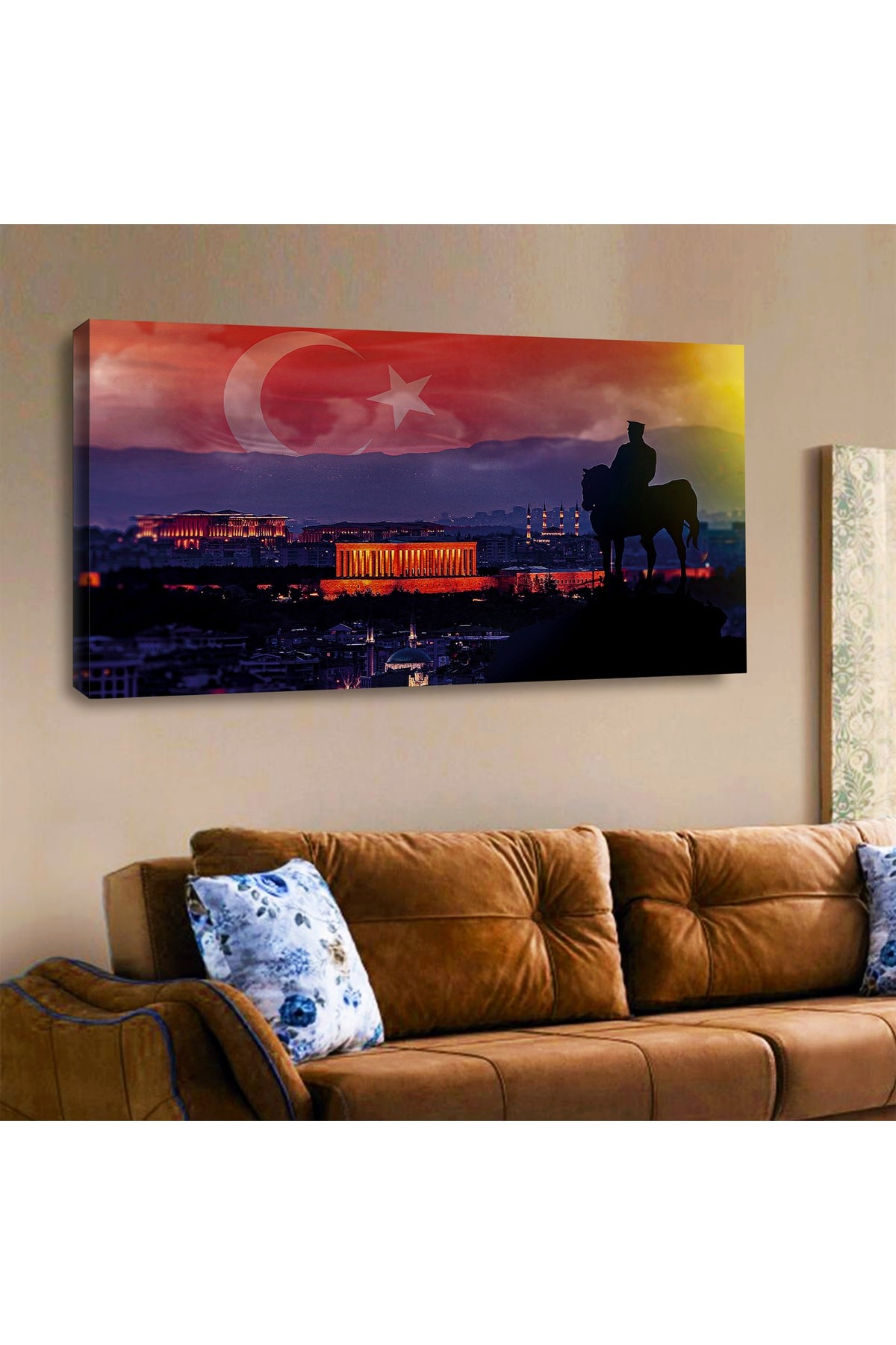 Anıtkabir Ahşap Şase Dijital Baskı Kanvas Tablo Kvs030 120X60Cm