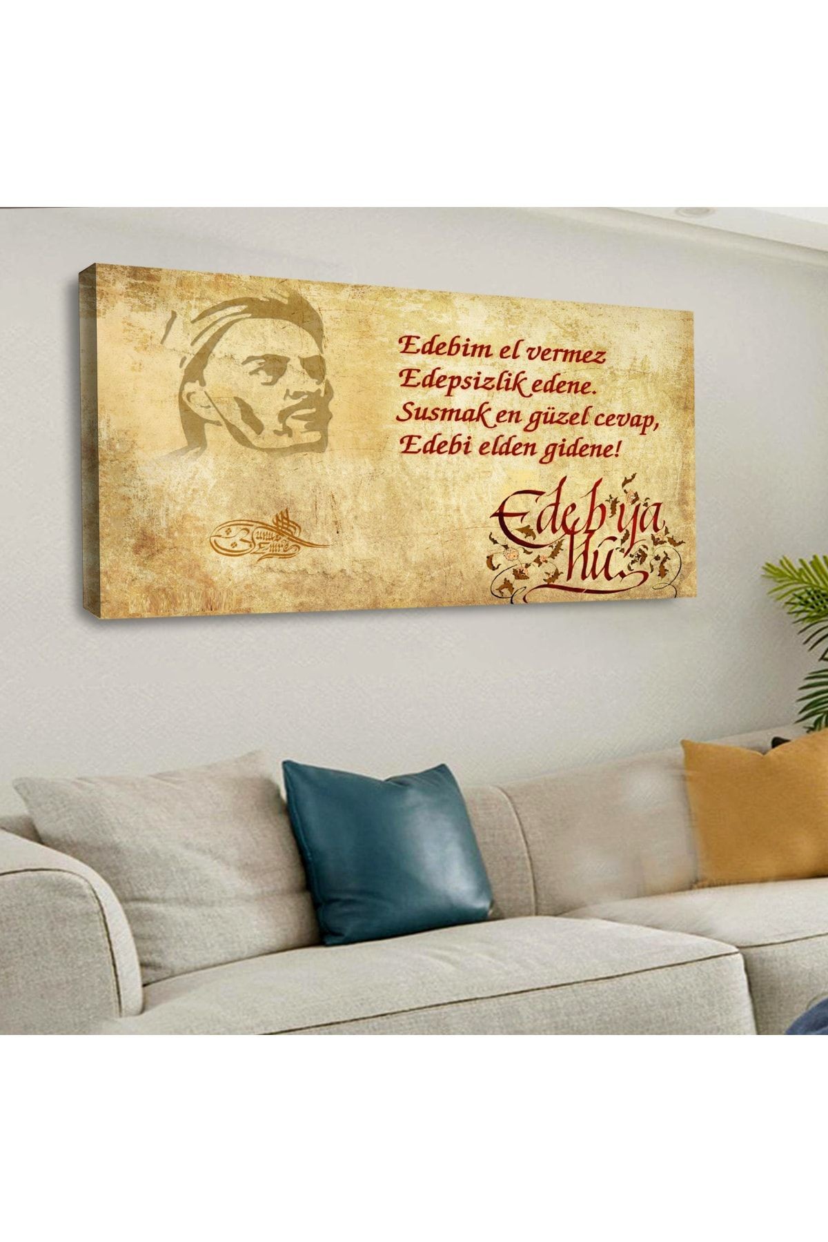 120 X 60 Cm Kanvas Yunus Emre Tablo