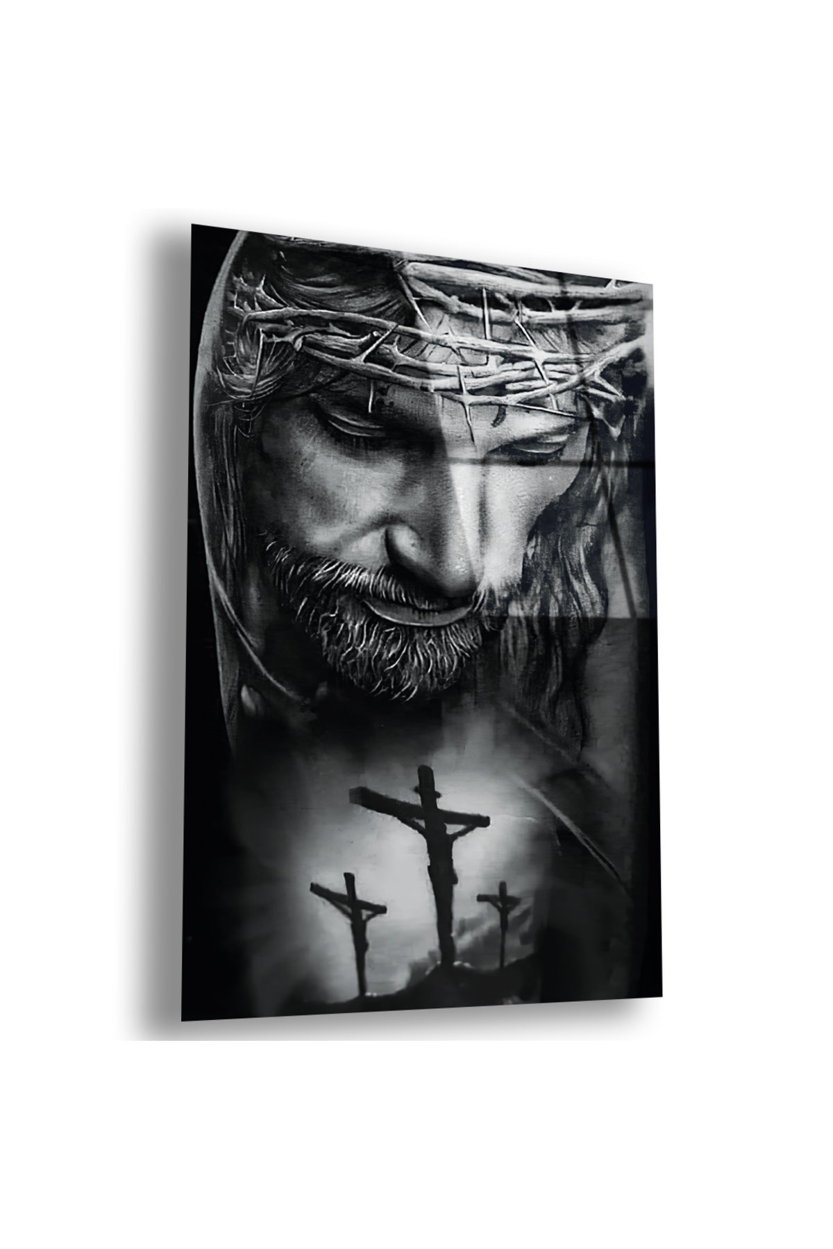 Canlı Hristiyanlık Dini UV Baskı Kırılmaz Cam Tablo