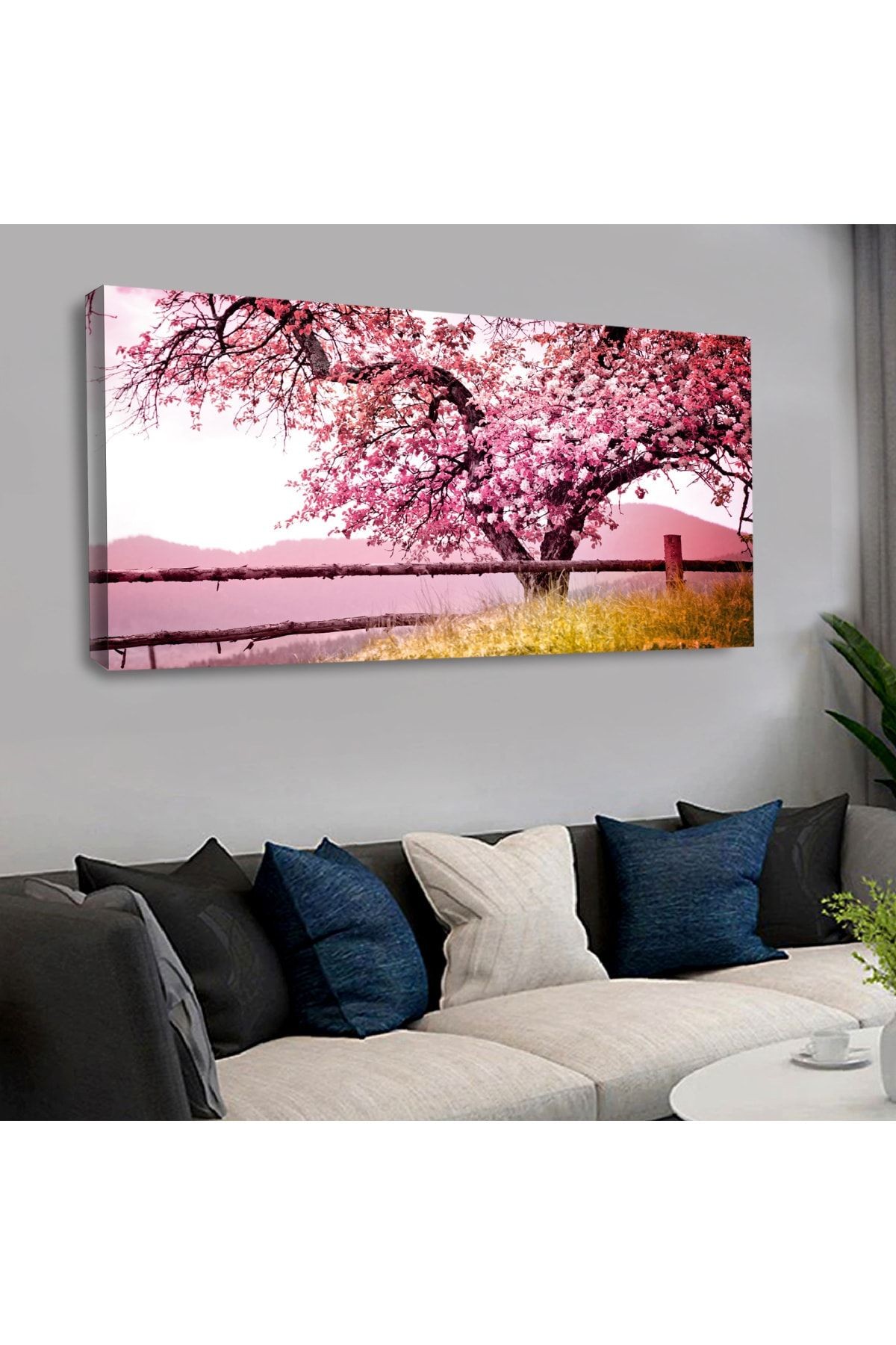 120 X 60 Cm Kanvas Ilkbahar Ağacı Tablo