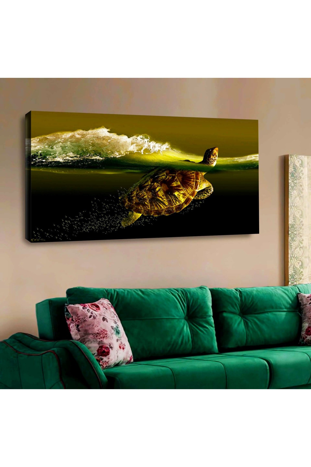 Modern Ahşap Şase Dijital Baskı Kanvas Üst Kalite Baskı Tablo 120X60Cm
