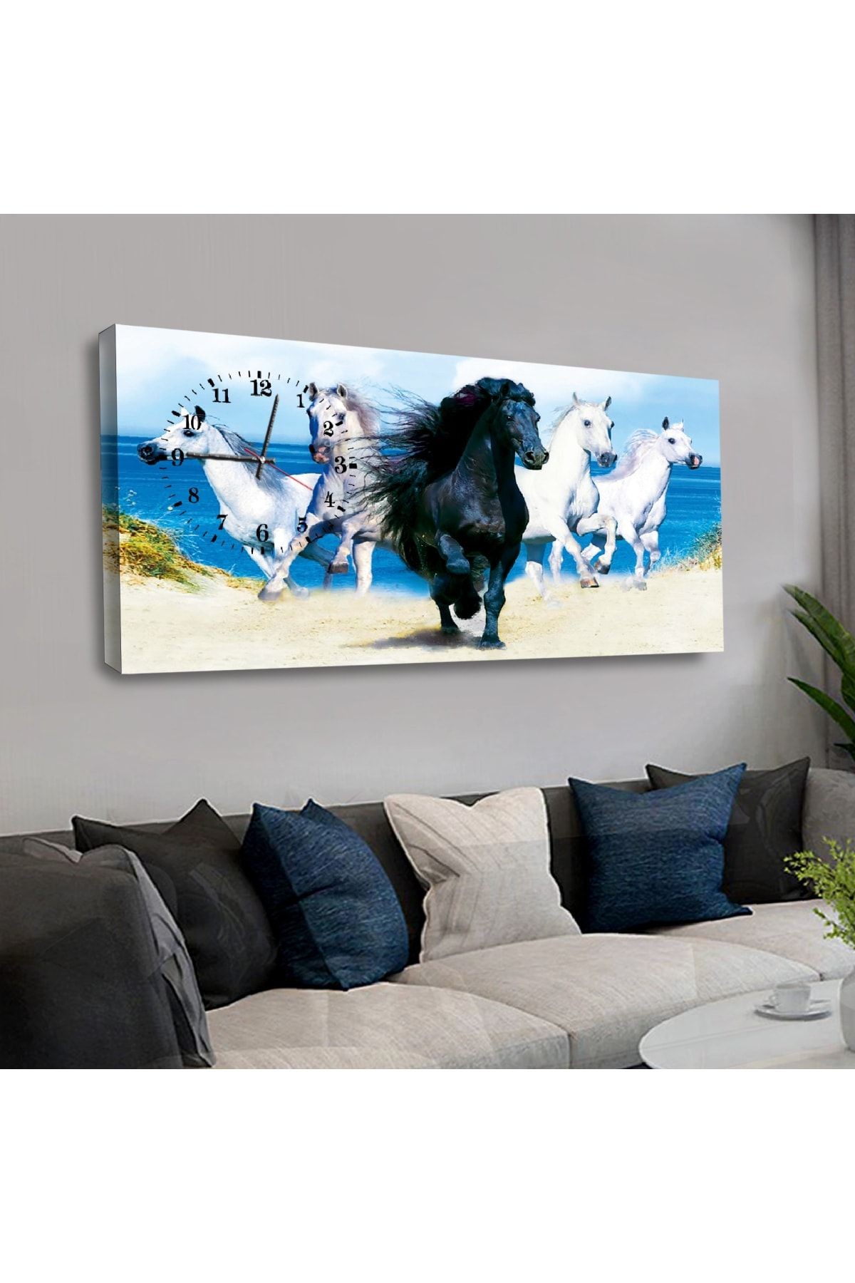 Zevahir 120x60 Cm Saatli Kanvas Tablo Kvs177
