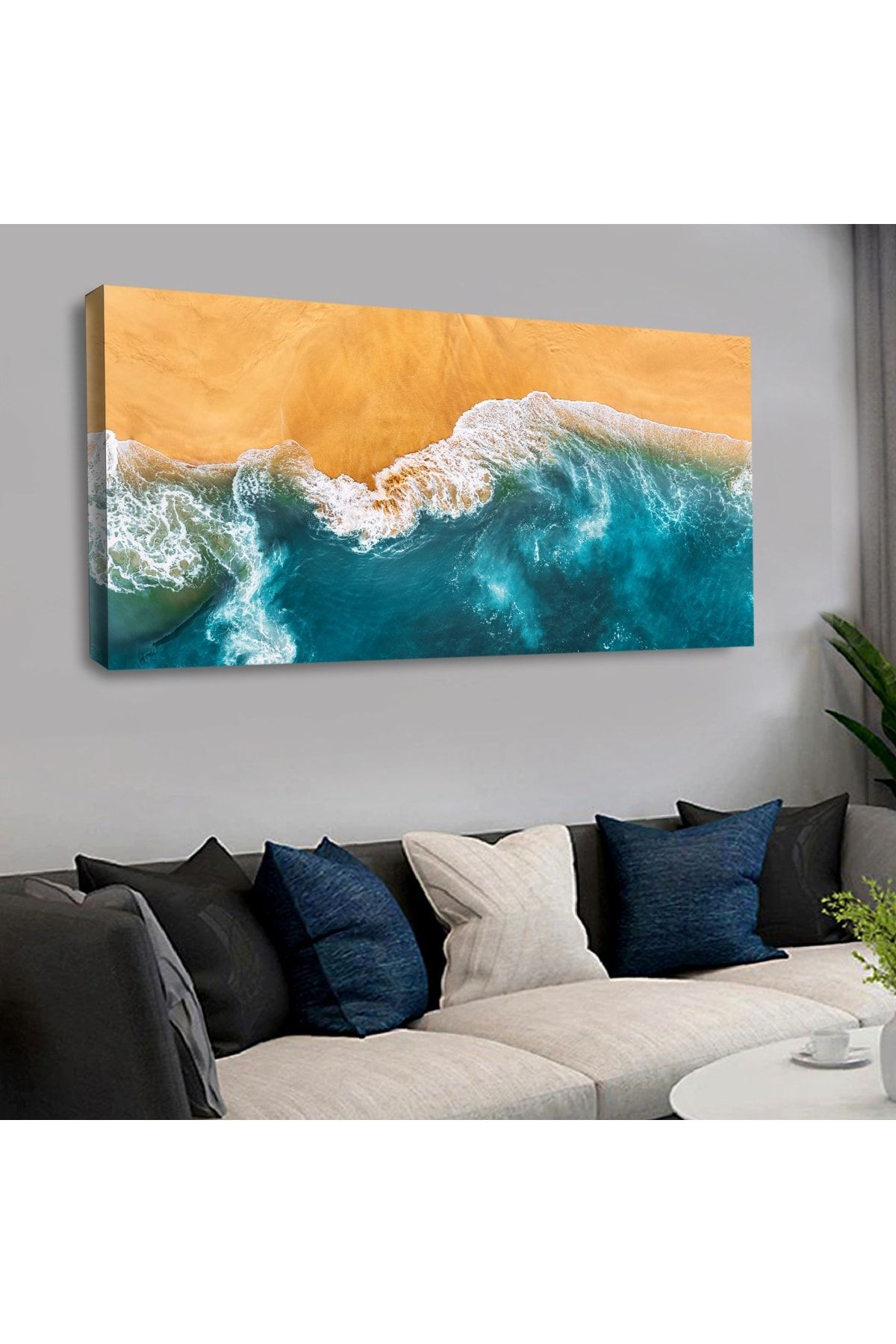 120 X 60 cm Kanvas Dalga Tablo