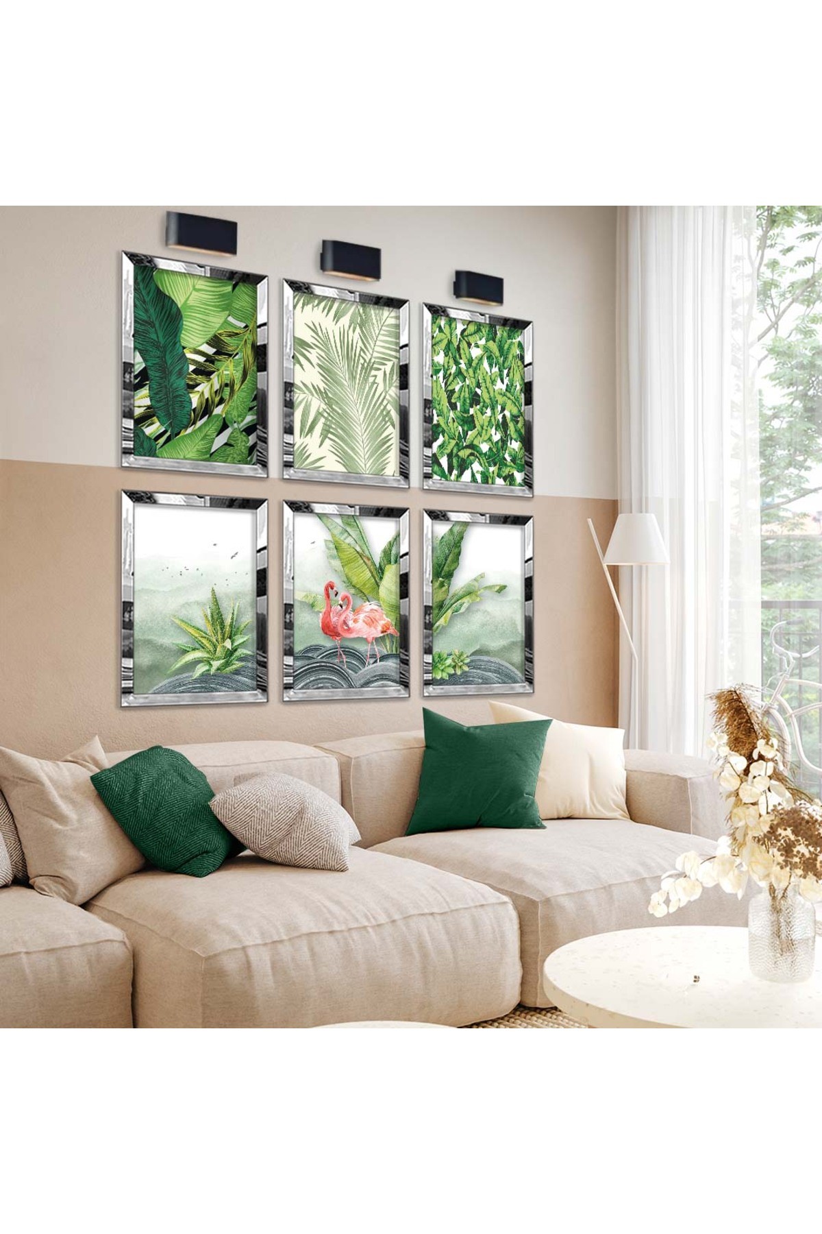 Doğa Tema 6'Lı Pleksi Kenar Solmaz MDF Tablo Seti