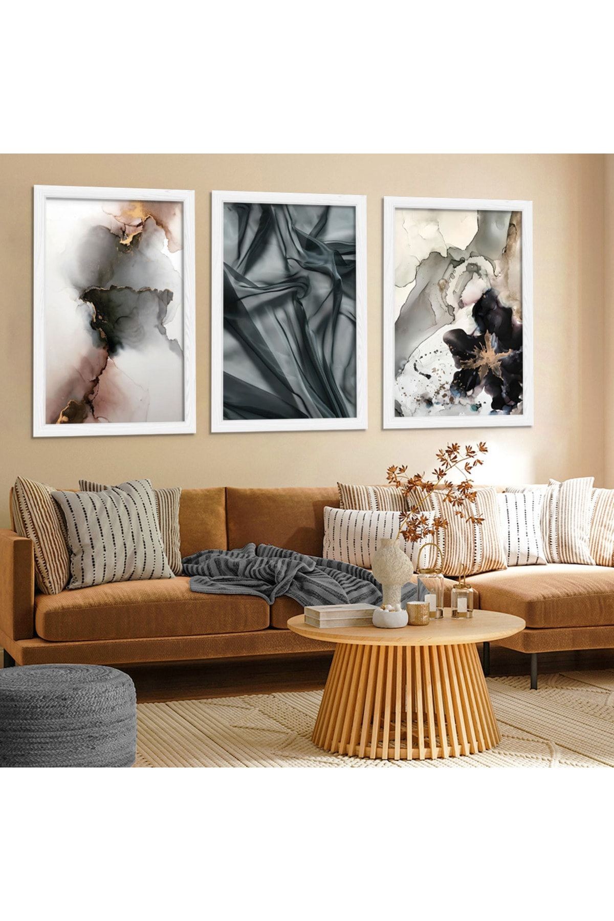 Beyaz Ahşap Çerçeveli Modern Çizim Tablo